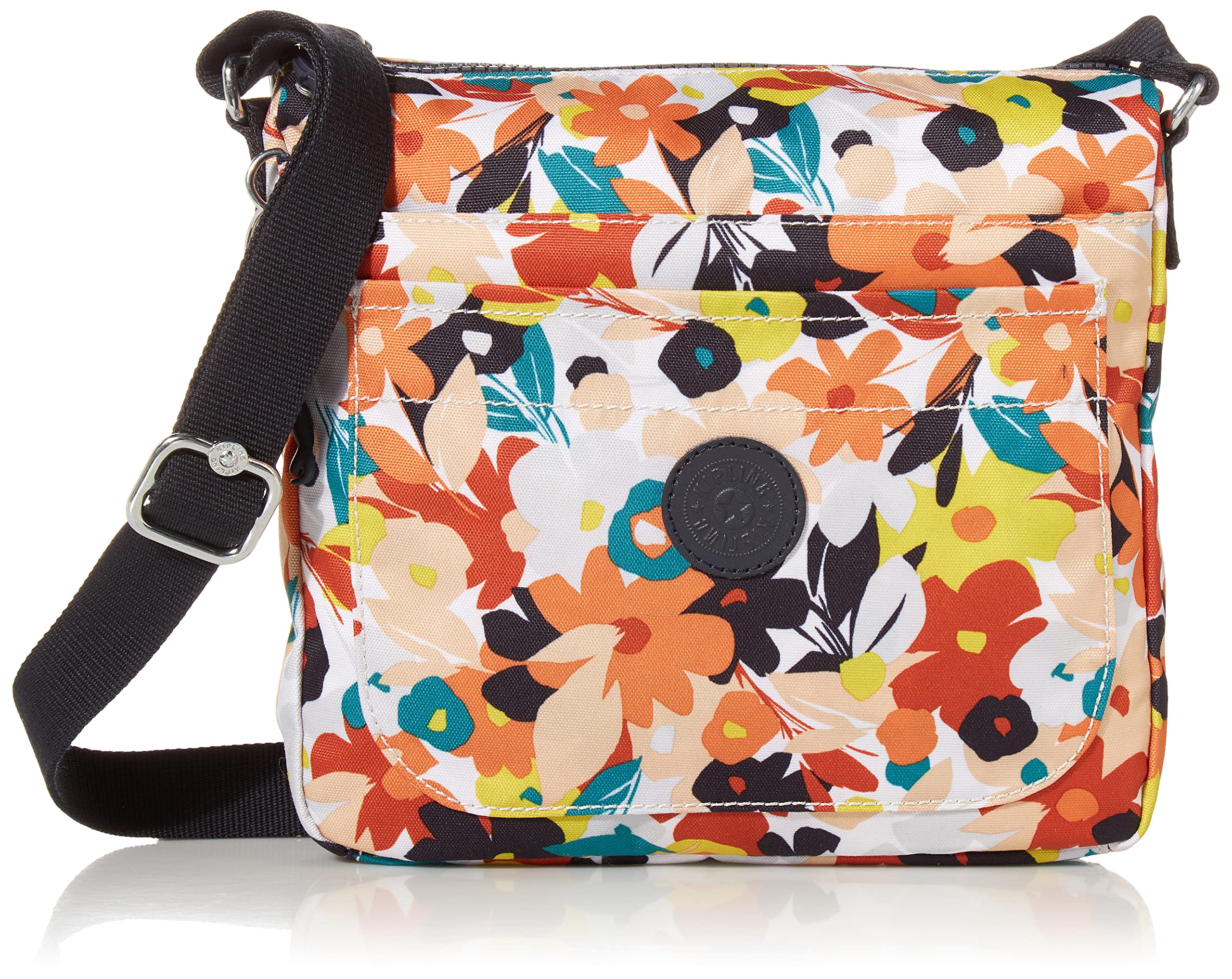 Kipling Women's Sebastian Crossbody Bag - Super Lightweight & Durable Nylon Messenger Purse with Floral Print (9