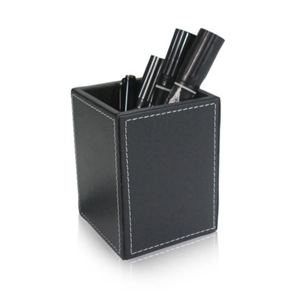 KINGFOM 10-Piece Office Desk Organizer Set - File Holder, Drawer Organizer, Pen Holder, Memo Paper Tray, Name Card Stand, Mouse Pad, Desk Mat, Crystal Display & Tissue Box Holder for Home & Office Workspace (T07H)