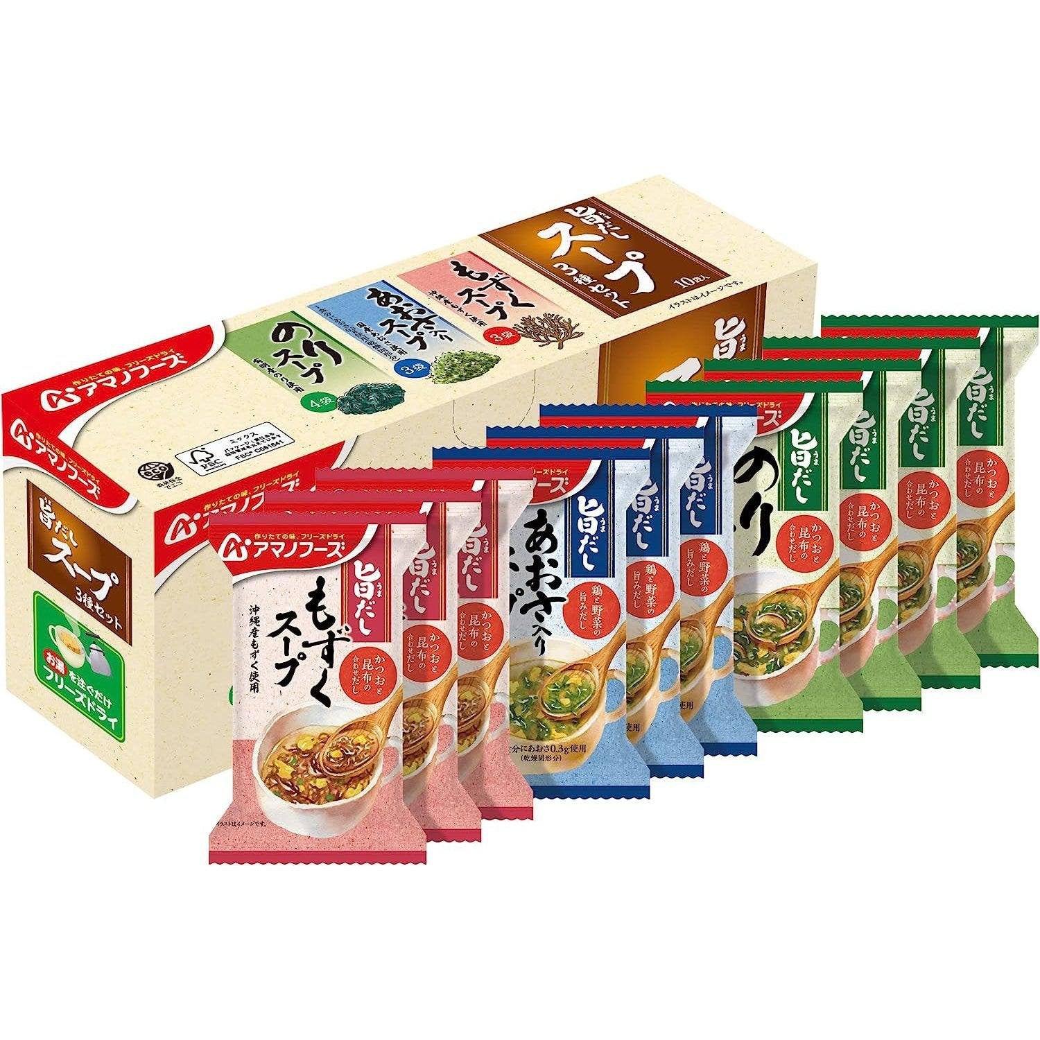 Amano Foods Freeze Dried Seaweed Soup Mix - 10 Servings | Japanese Instant Soup for Ramen, Hot Pot & Healthy Meals | Quick & Easy Meal Prep