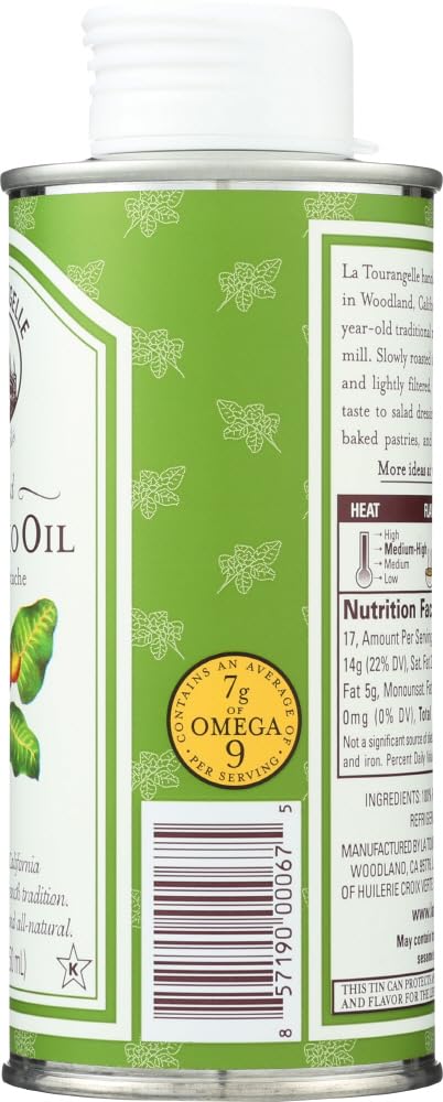 La Tourangelle Roasted Pistachio Oil - Premium Gourmet Cooking Oil for Salads, Baking & Grilling - Healthy & Delicious Nut Oil for Home Chefs