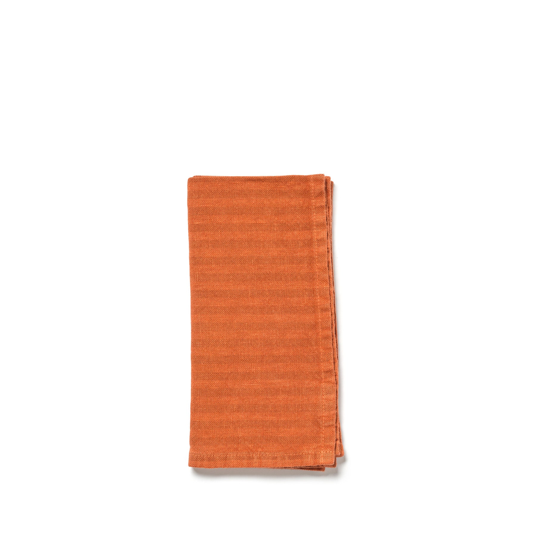 Premium Irish Linen Striped Napkins Set - 100% Natural Eco-Friendly Table Linens for Fine Dining, Weddings & Home Decor (Tomato Red)