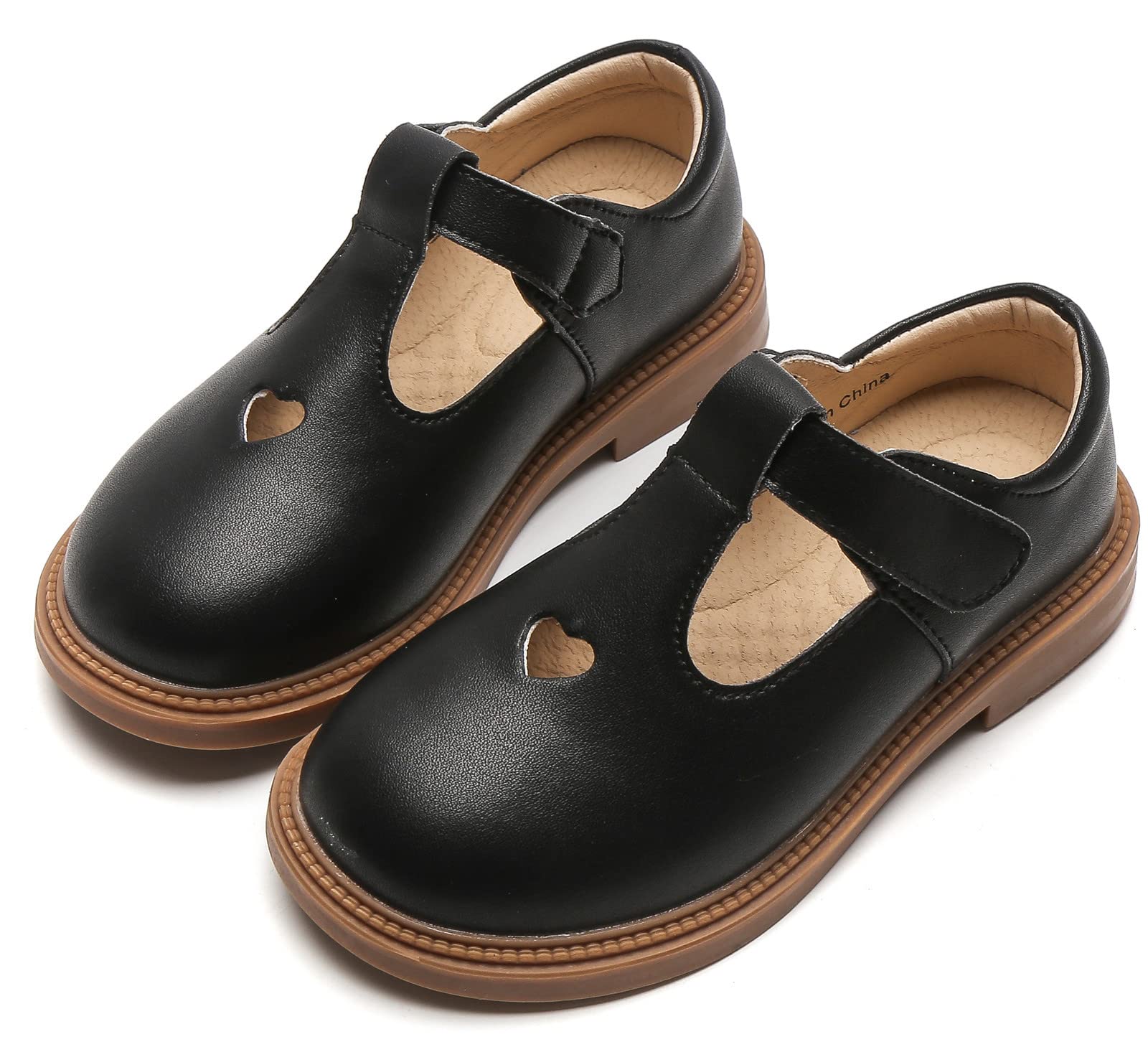 DADAWEN Girls Mary Jane Flats - Comfortable Dress Shoes for Toddler, Little Kid & Big Kid - Perfect for School, Party, Wedding & Special Occasions
