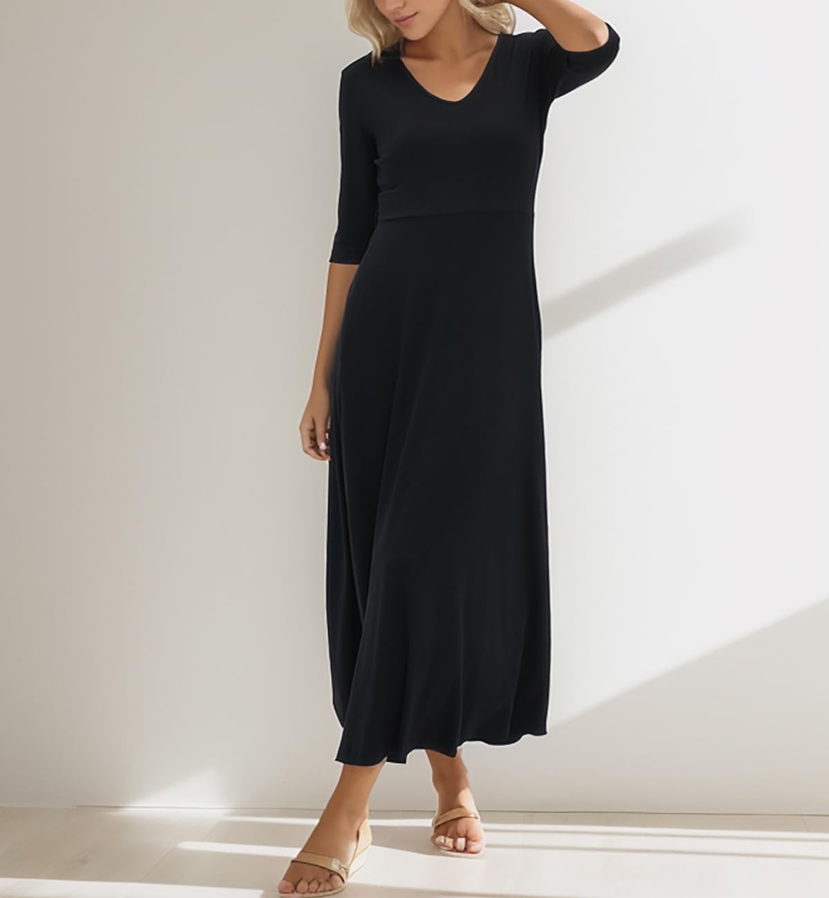 2024 Women's Maxi Dress - Casual Loose Beach Dress with Pockets | Summer Vacation, Pool Party, Boho Outfit