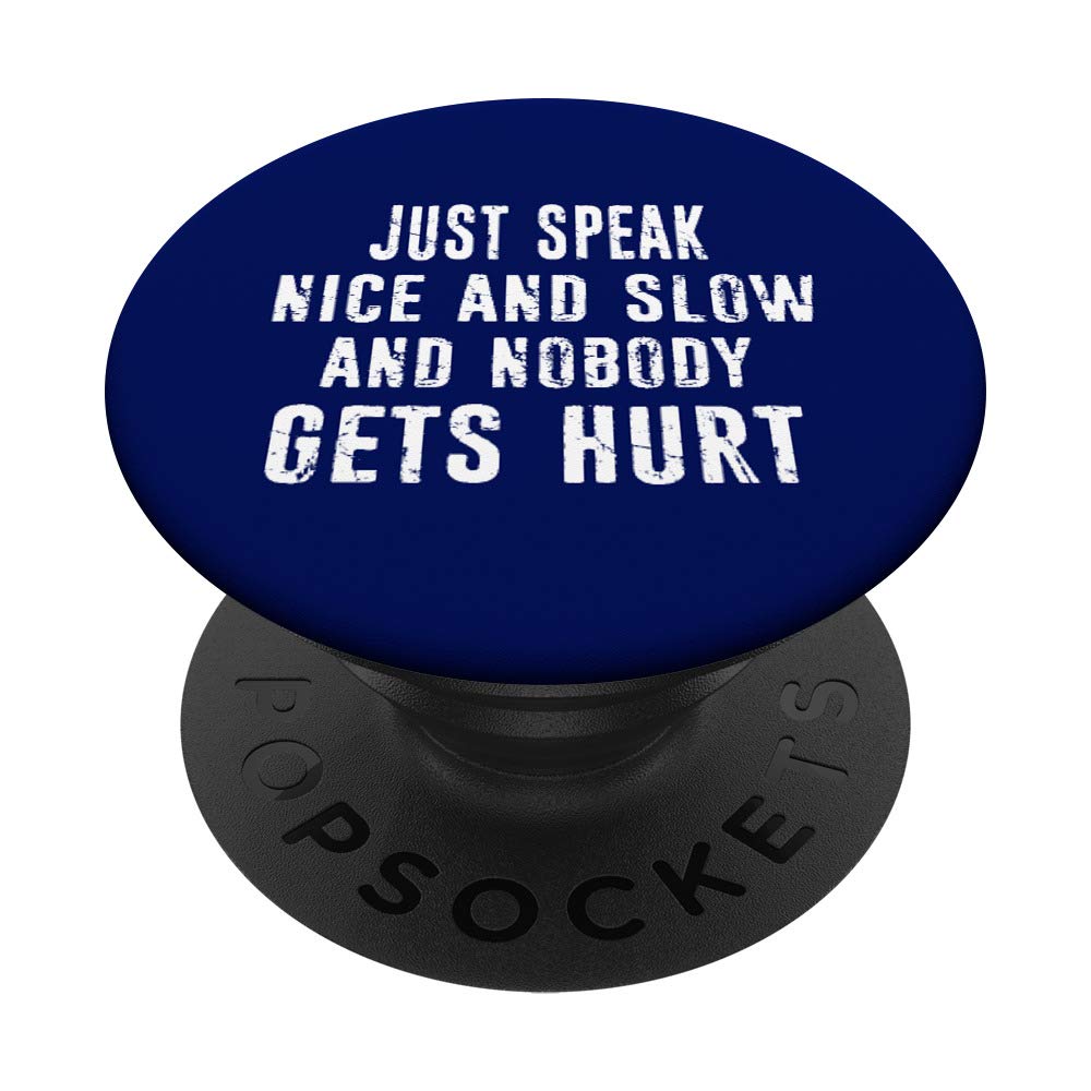 Court Reporter Stenographer Typist Gift - Speak Nice & Slow PopSockets Phone Grip & Stand for iPhone, Samsung | Perfect for Legal Professionals, Students & Office Workers