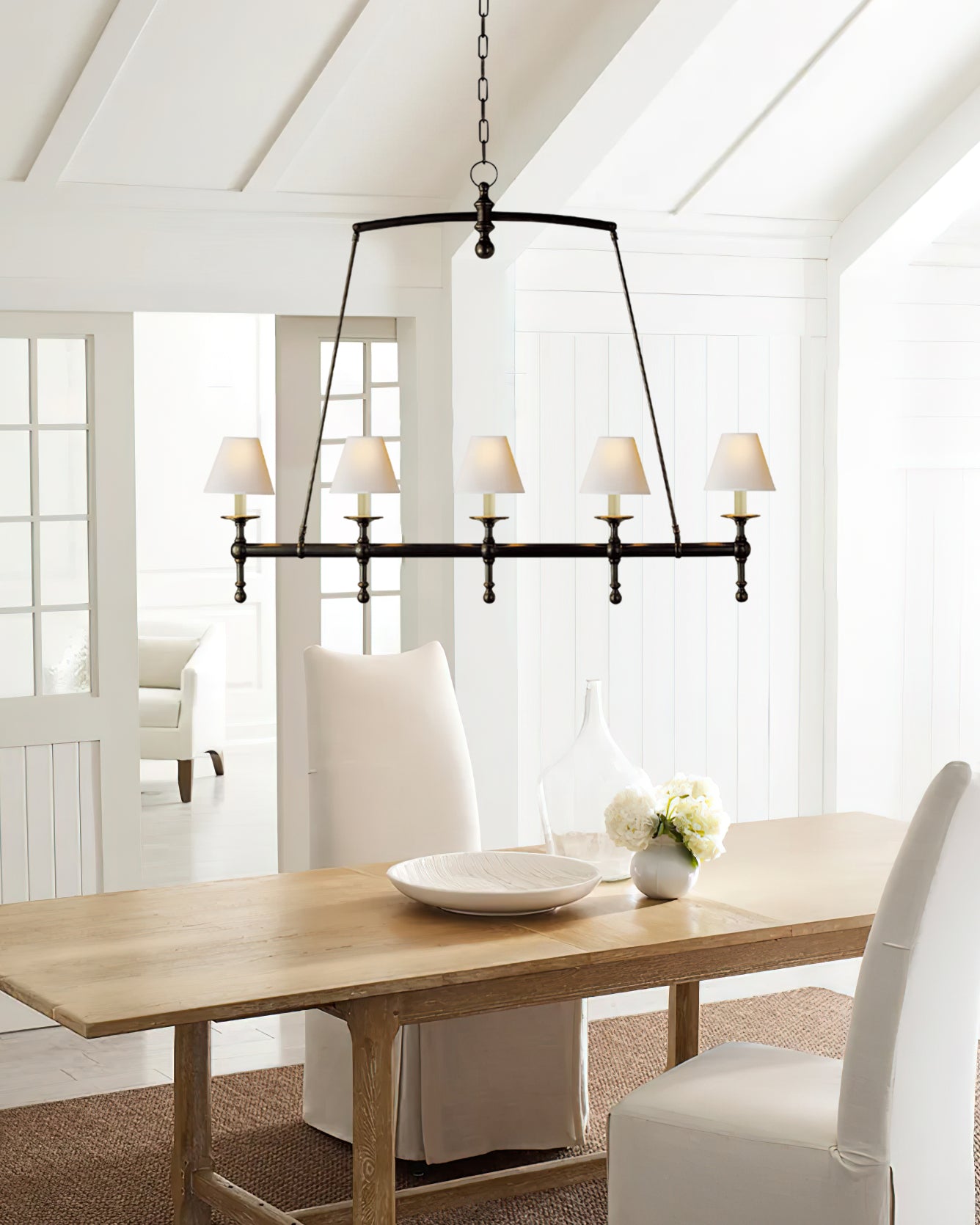 Etoile Linear Chandelier - Modern Crystal Ceiling Light Fixture for Dining Room, Living Room & Bedroom | Elegant LED Lighting for Home Decor
