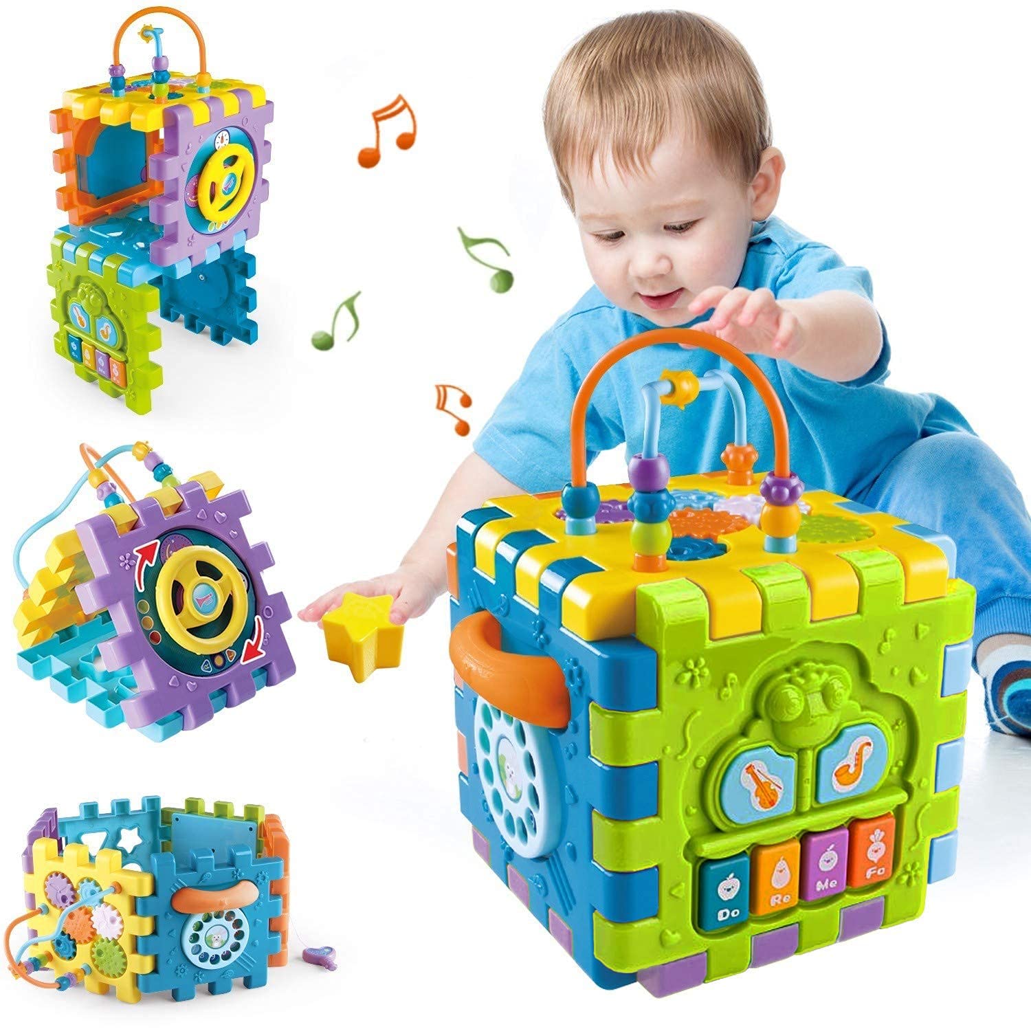 Best Activity Cube Baby Toys for 6-12 Months | Early Educational Musical Light-Up Toy for 6-18 Month Olds | 1 Year Old Play Center | Perfect Birthday Gift for 1-2 Year Old Boys & Girls | Ideal for Learning, Sensory Development & Playtime Fun