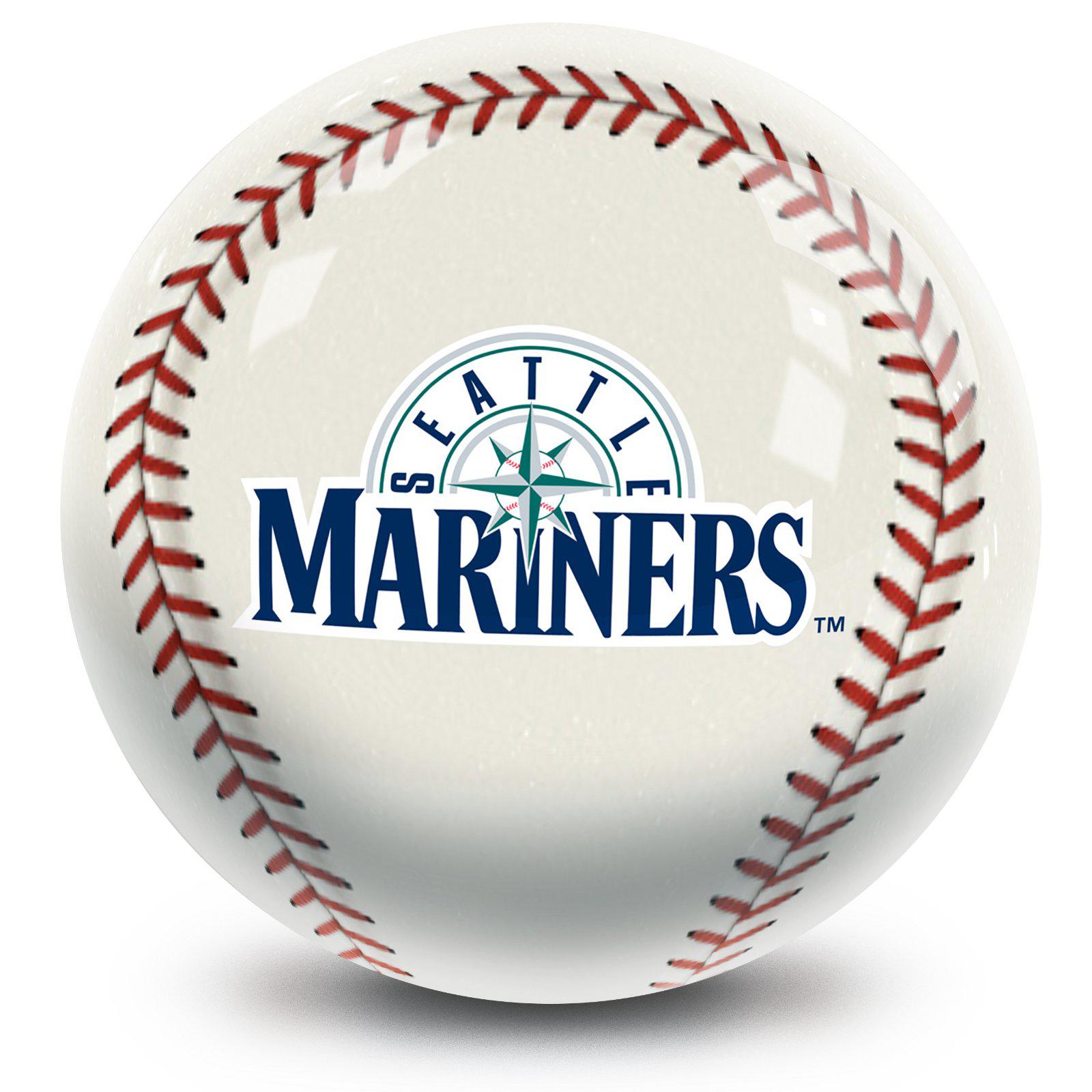Official MLB Seattle Mariners Bowling Ball - Team Logo Design for Professional & Casual Bowling - Perfect for Game Nights, Tournaments & Sports Fans Gifts