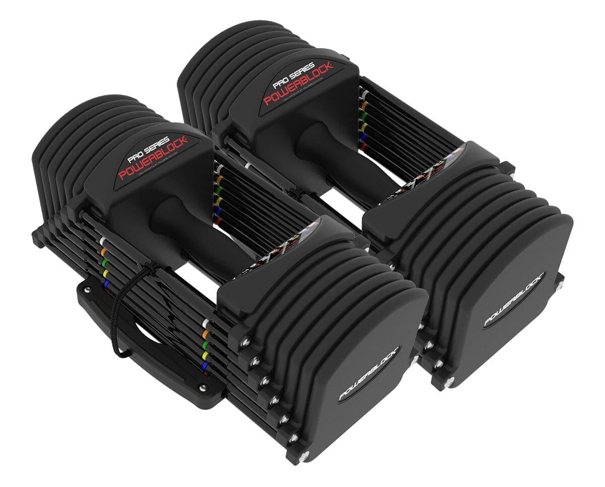 PowerBlock Commercial Pro Series 32 Adjustable Dumbbell Set - Home Gym Strength Training Equipment for Weight Lifting & Fitness Workouts