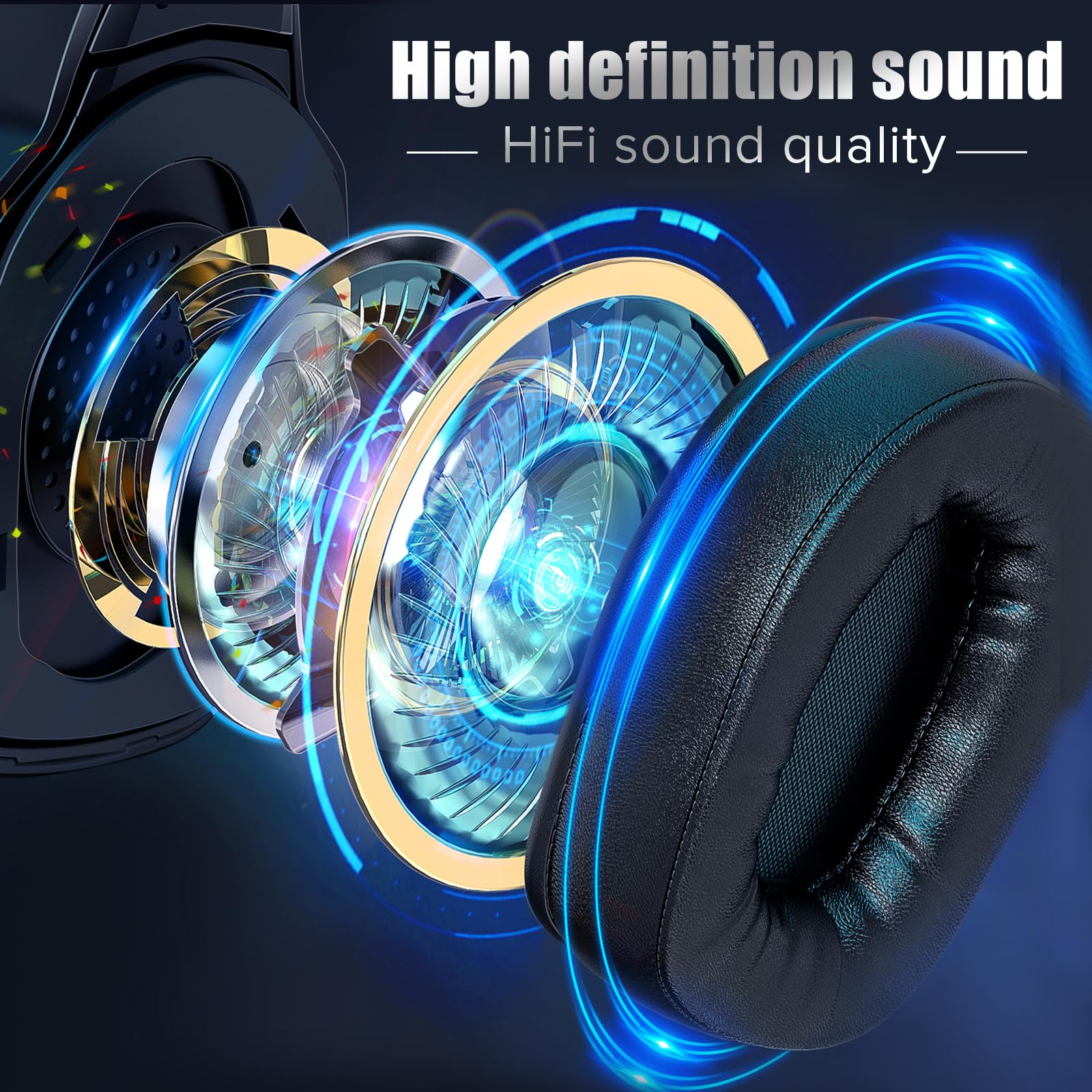 Retekess TA003 Silent Disco Headphones - 3 Channel Wireless LED Headphones with Stereo Sound for Kids Parties, Home Theater, School Events & Silent Dance Parties (10 Pack) - Perfect for Birthday Celebrations, Classroom Activities & Movie Nights