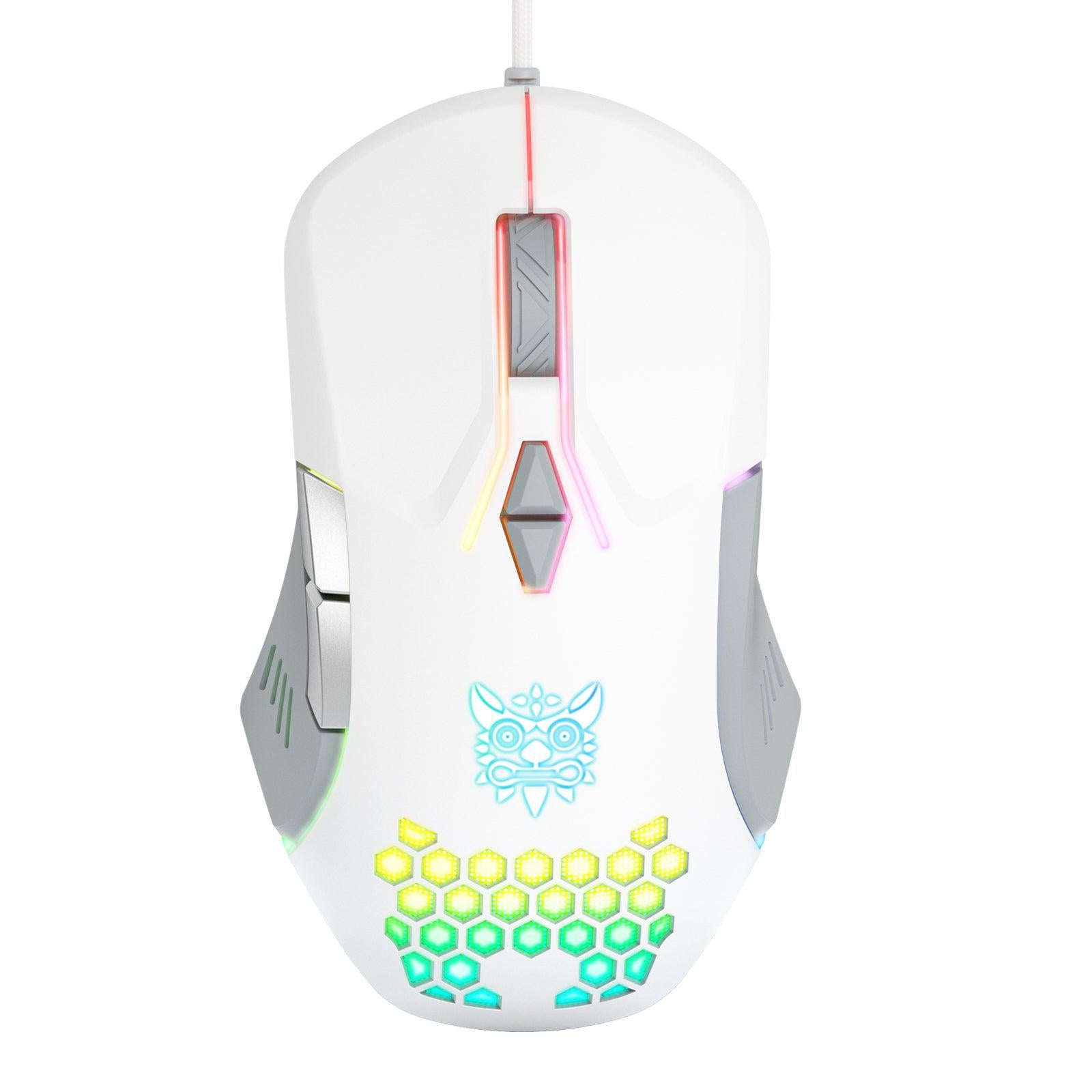 ONIKUMA CW902 Wired Gaming Mouse with 7 RGB LED Backlit Modes, 7200 DPI, Ergonomic Design - Perfect for PC Gaming, Office Work & Streaming Setup