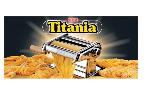 **Imperia Pasta Maker Machine - Heavy Duty Stainless Steel Construction with Easy Lock Dial & Wooden Handle - Model 190 - Perfect for Homemade Pasta, Ravioli & Noodles**