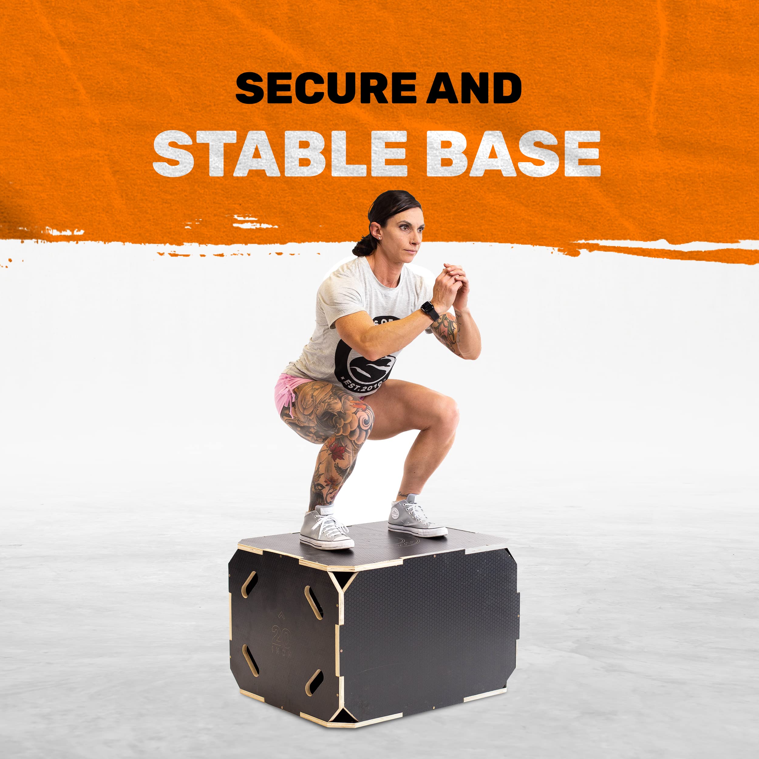 Bells of Steel Wooden Plyometric Jump Box - 3-in-1 Anti-Slip Plyo Box for CrossFit, Home Gym & Outdoor Workouts | Perfect for Box Jumps, Squats, Step-Ups & Knee-ups | Durable Wooden Exercise Equipment for Strength Training & Cardio