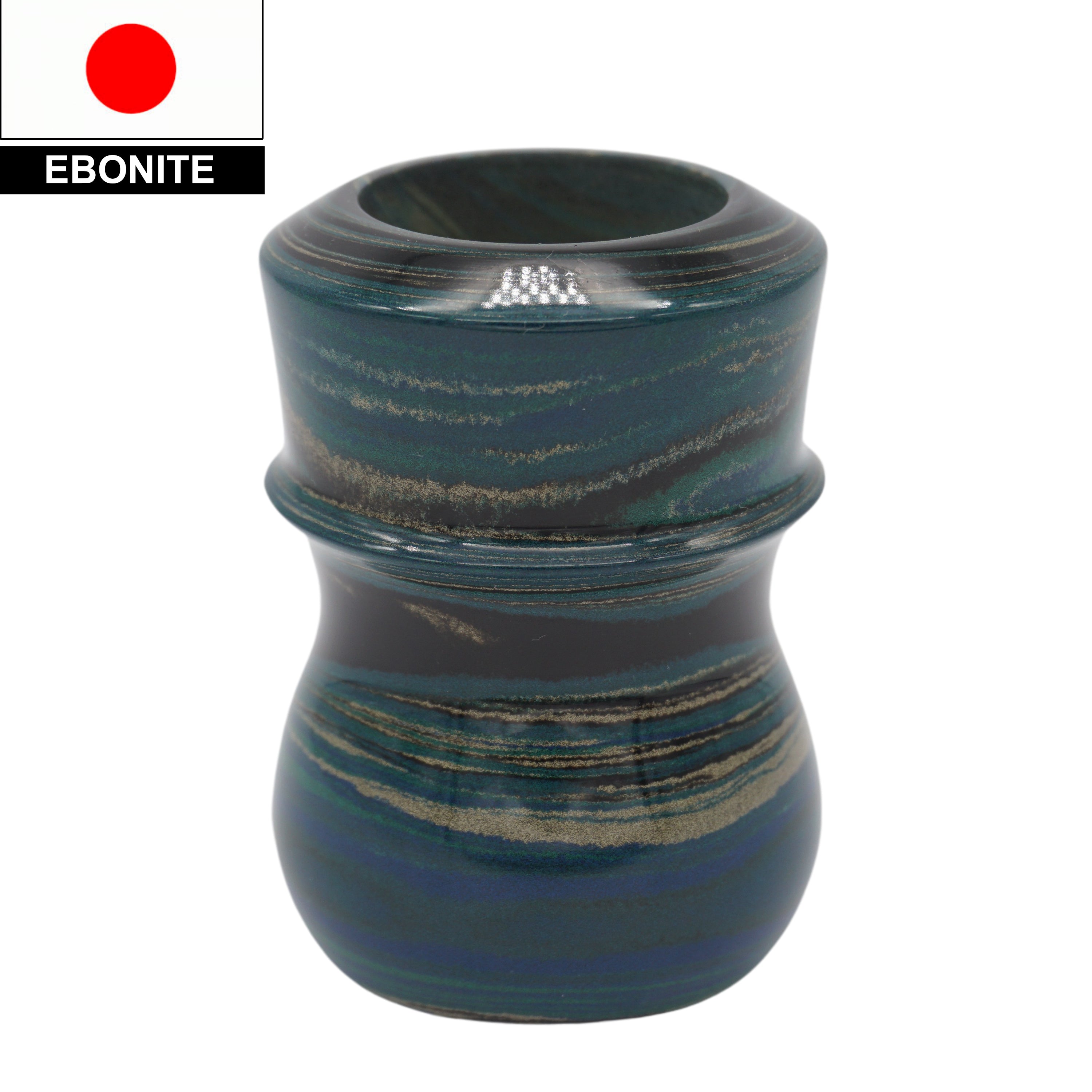 Premium Handcrafted Ebonite Shaving Brush Handle for Wet Shaving - Fits 24mm & 26mm Knots - Perfect for Travel, Grooming Kits & Luxury Bathroom Essentials