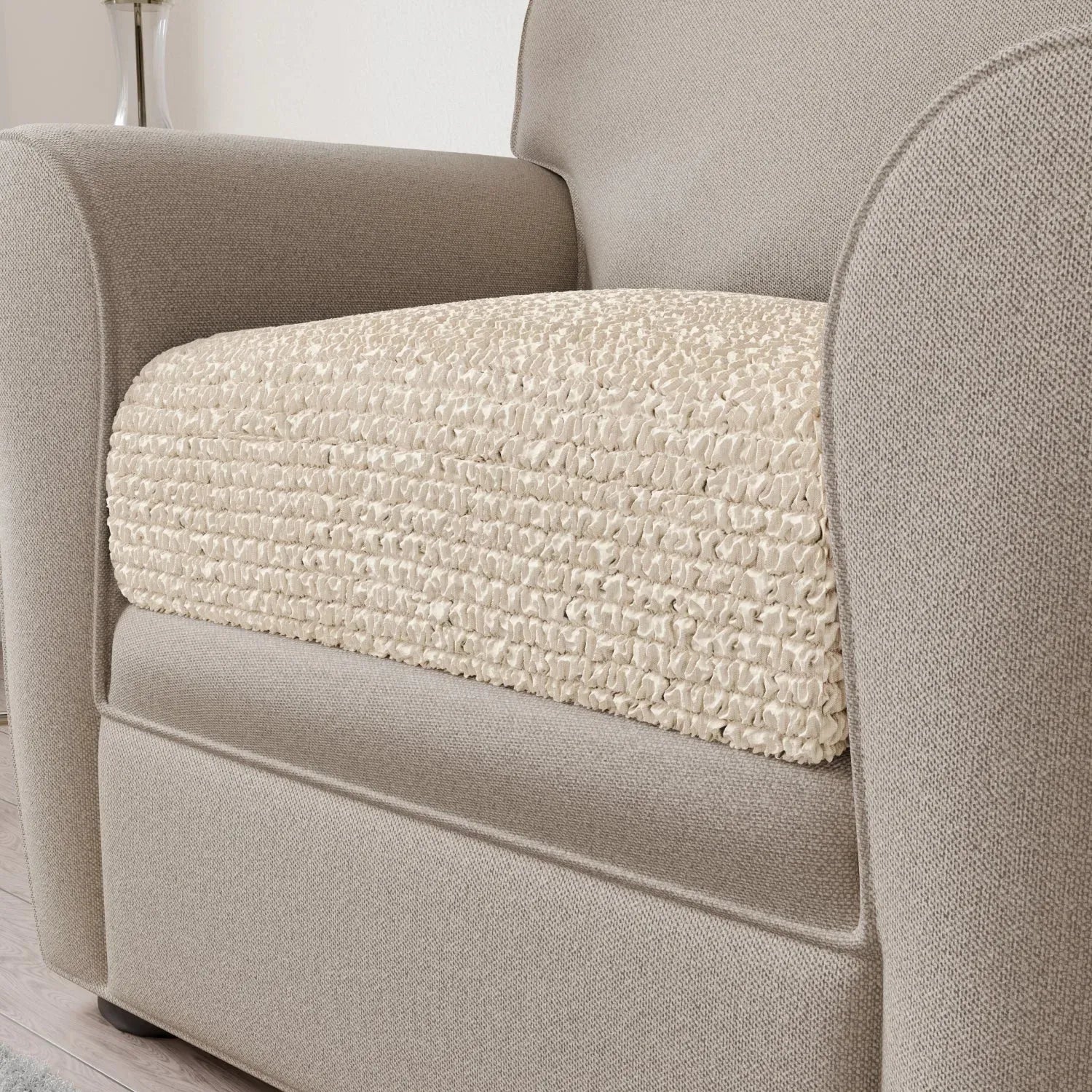 Premium Microfiber Seat Cushion Cover - Soft & Durable Sofa Chair Protector - Perfect for Living Room, Office, or Car Use