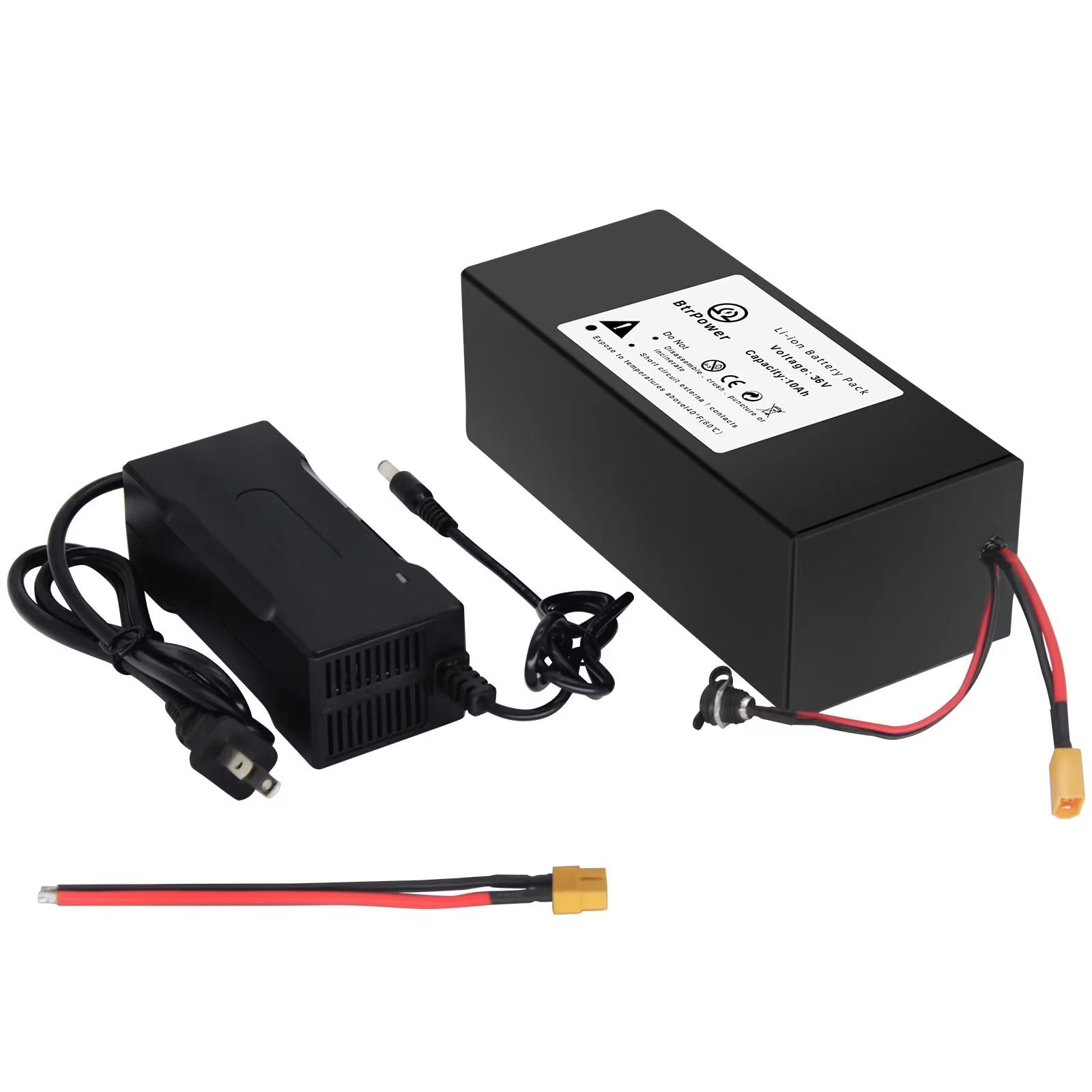 36V 10Ah to 60Ah Lithium Ion/LiFePo4 Battery with Fast Charger & Smart BMS - Compatible with 250W-2000W Motors for E-Bikes, Motorcycles & Electric Dirt Bikes | Perfect for Commuting, Off-Road Adventures & Long-Distance Riding