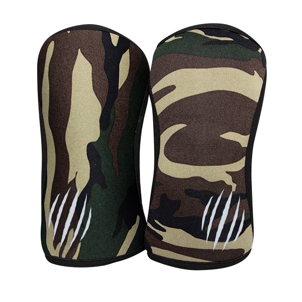 Bear KompleX Knee Sleeves - Green Camo Compression Support for Weightlifting, CrossFit & Powerlifting - Ideal for Gym, Workouts & Sports Recovery