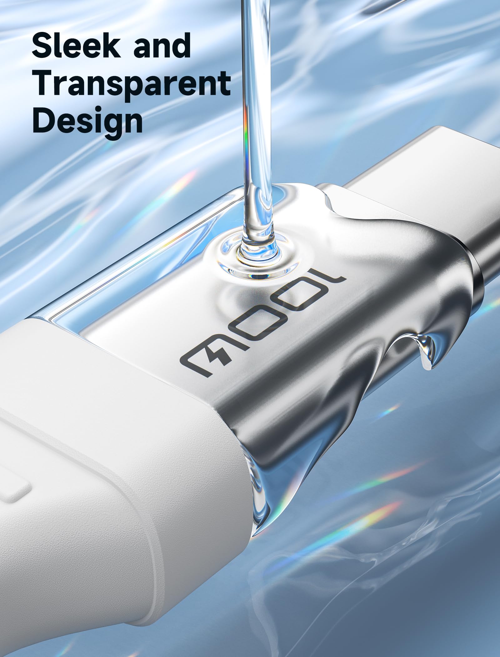 JSAUX 100W USB C to USB C Fast Charging Cable [2-Pack 6.6FT] - PD Compatible for iPhone 15/Pro/Max/Plus, MacBook Pro/Air, iPad Pro/Air, Dell XPS 13/15, Samsung Galaxy S24/S23/S22, Google Pixel - White | Perfect for Home, Office & Travel Charging