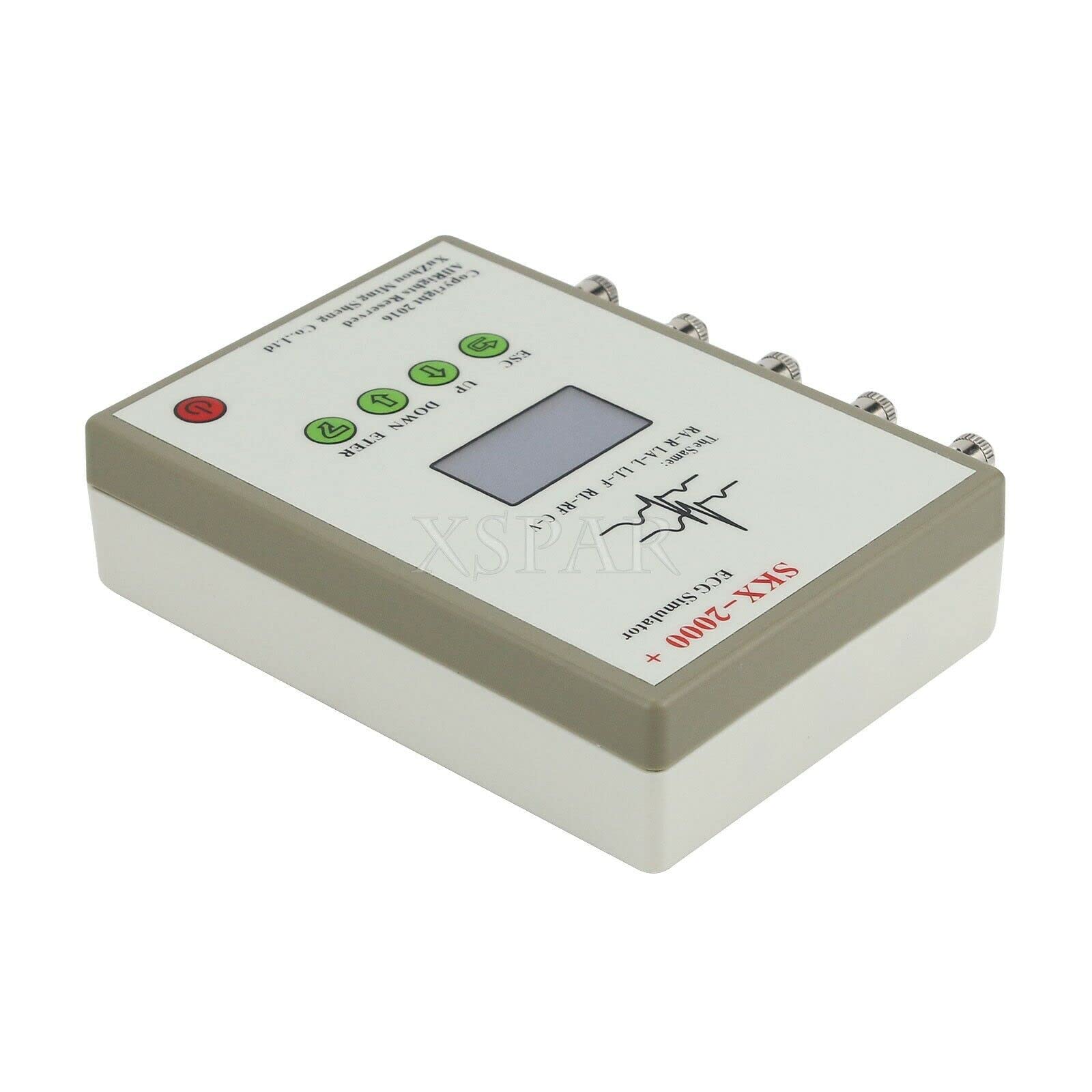 SKX-2000C+ Portable ECG Signal Simulator with OLED Display - Rechargeable Medical ECG Waveform Generator for Patient Monitor Testing & Training | Ideal for Hospitals, Clinics & Medical Education
