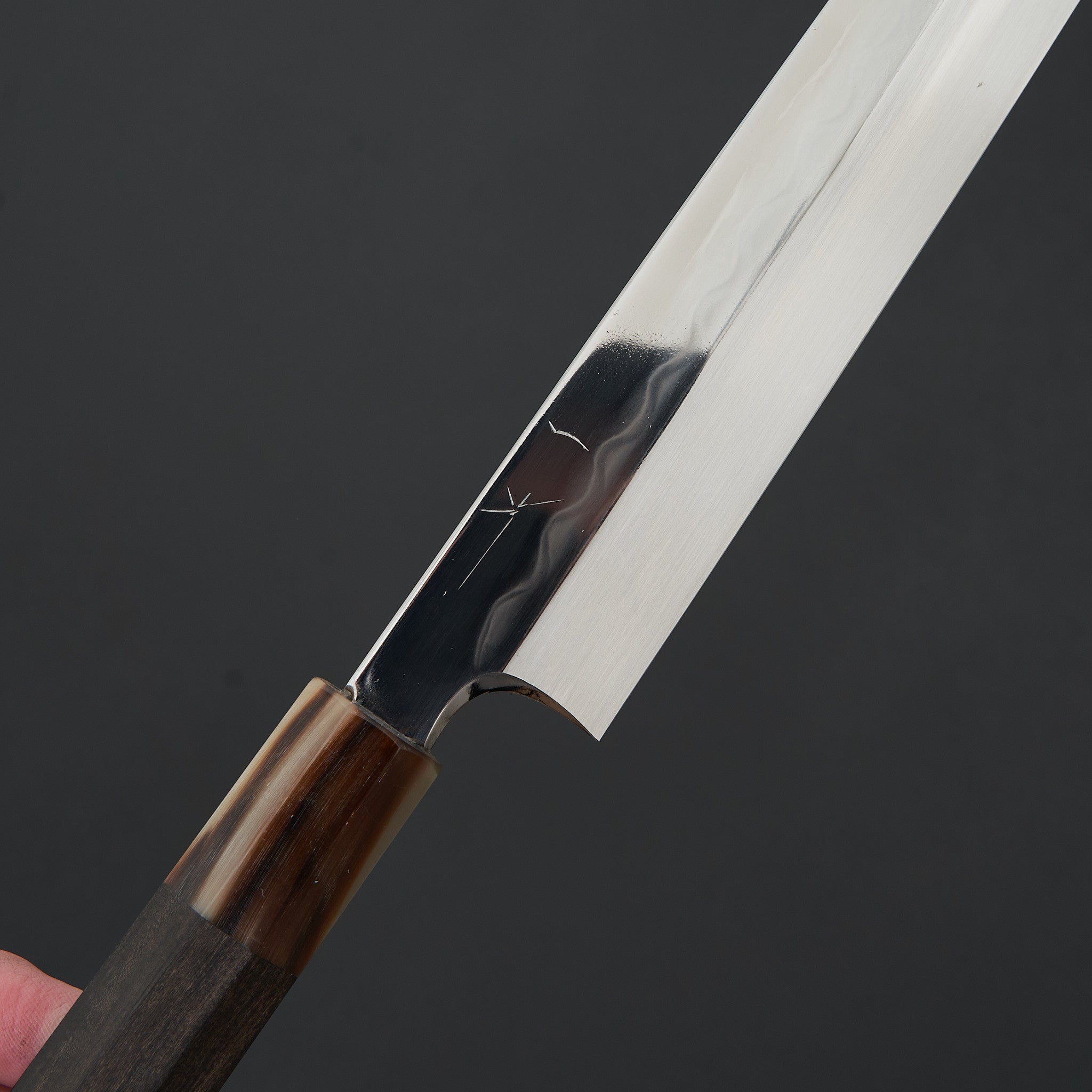Hitohira Togashi White #1 Mizu Honyaki Yanagiba 300mm Japanese Sushi Knife with Taihei Ebony Handle & Saya - Perfect for Sushi Chefs & Professional Kitchen Use