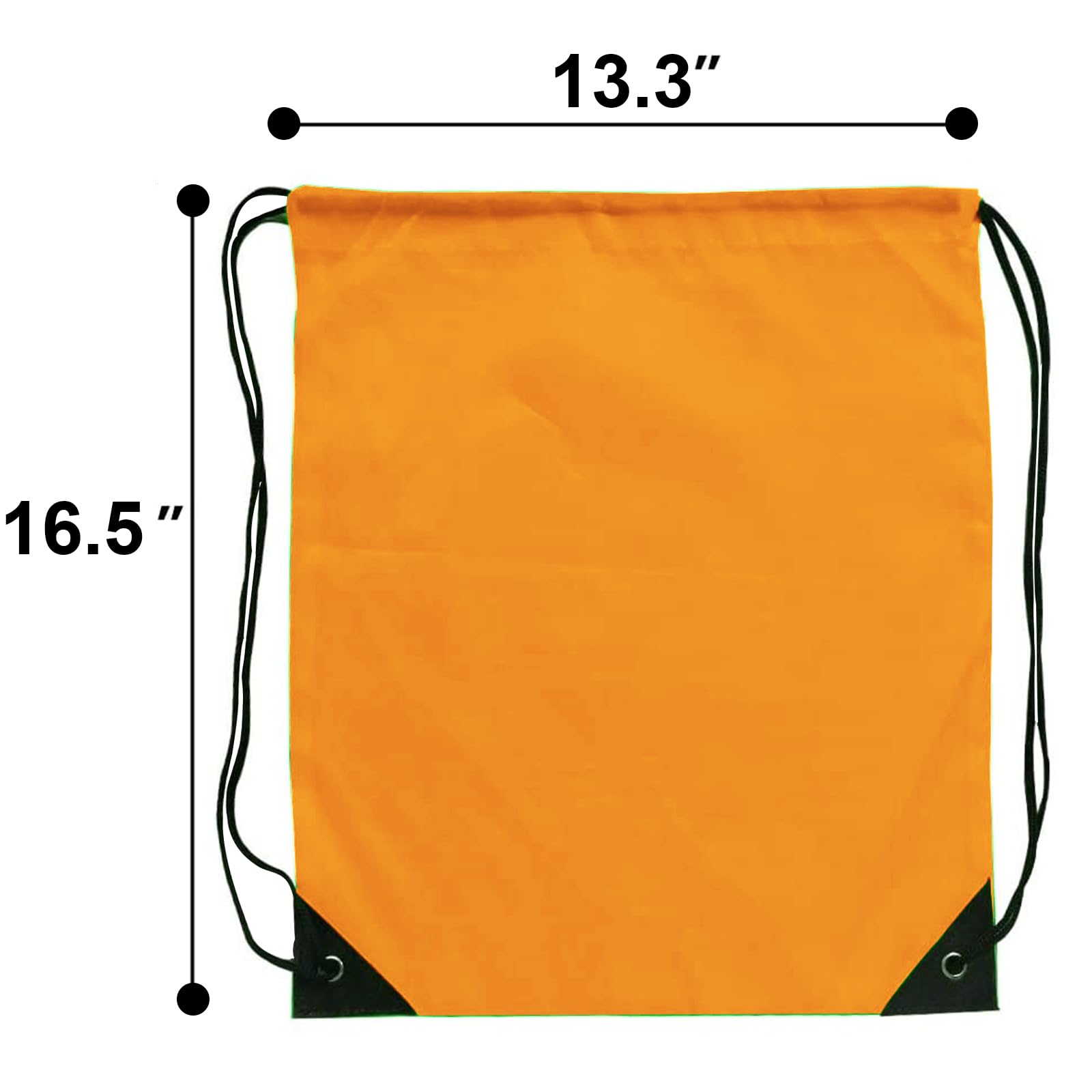 42 Pcs Bulk Drawstring Backpacks - Lightweight Gym Sackpack for Men & Women - Orange Cinch Bags for Sports, Travel & School Supplies Storage