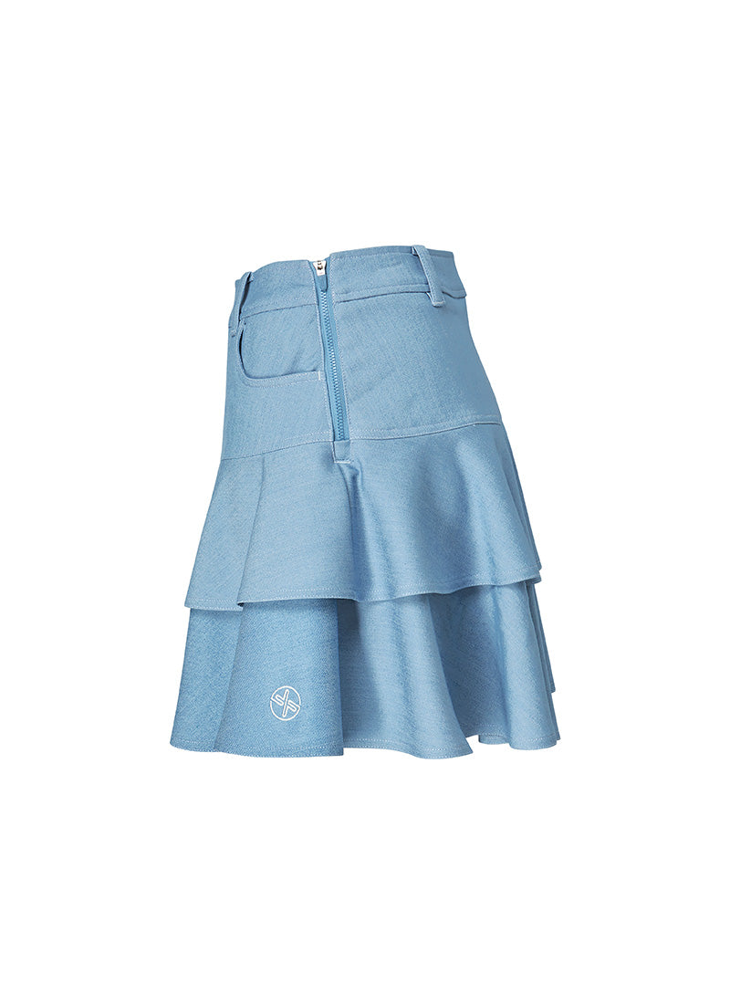 Stylish Denim Flounce Culottes Skirt for Women - Trendy High Waist Wide Leg Palazzo Pants - Perfect for Casual Outings, Office Wear & Summer Fashion