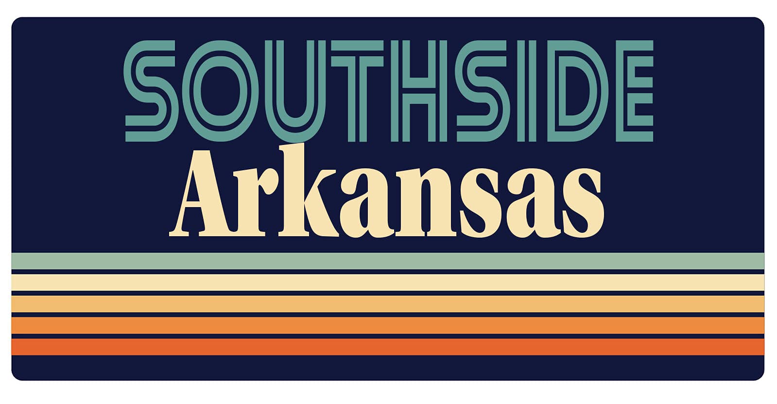 Vintage Retro Design 5 x 2.5-Inch Refrigerator Magnet - Southside Arkansas Souvenir | Perfect for Fridge, Office, or Metal Surfaces