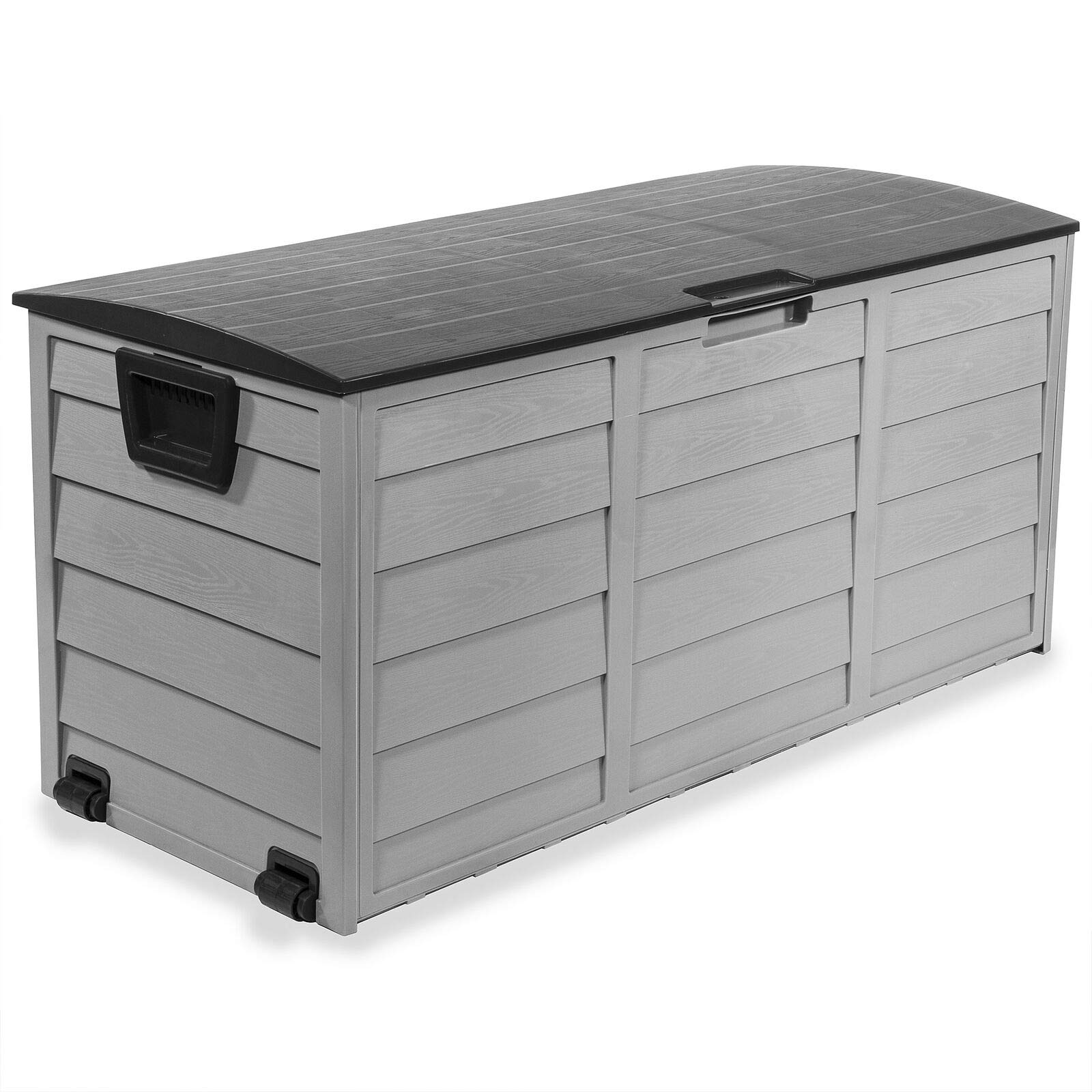 All-Weather UV-Resistant Outdoor Pool Deck Storage Box with Wheels - Perfect for Poolside, Patio, and Garden Organization