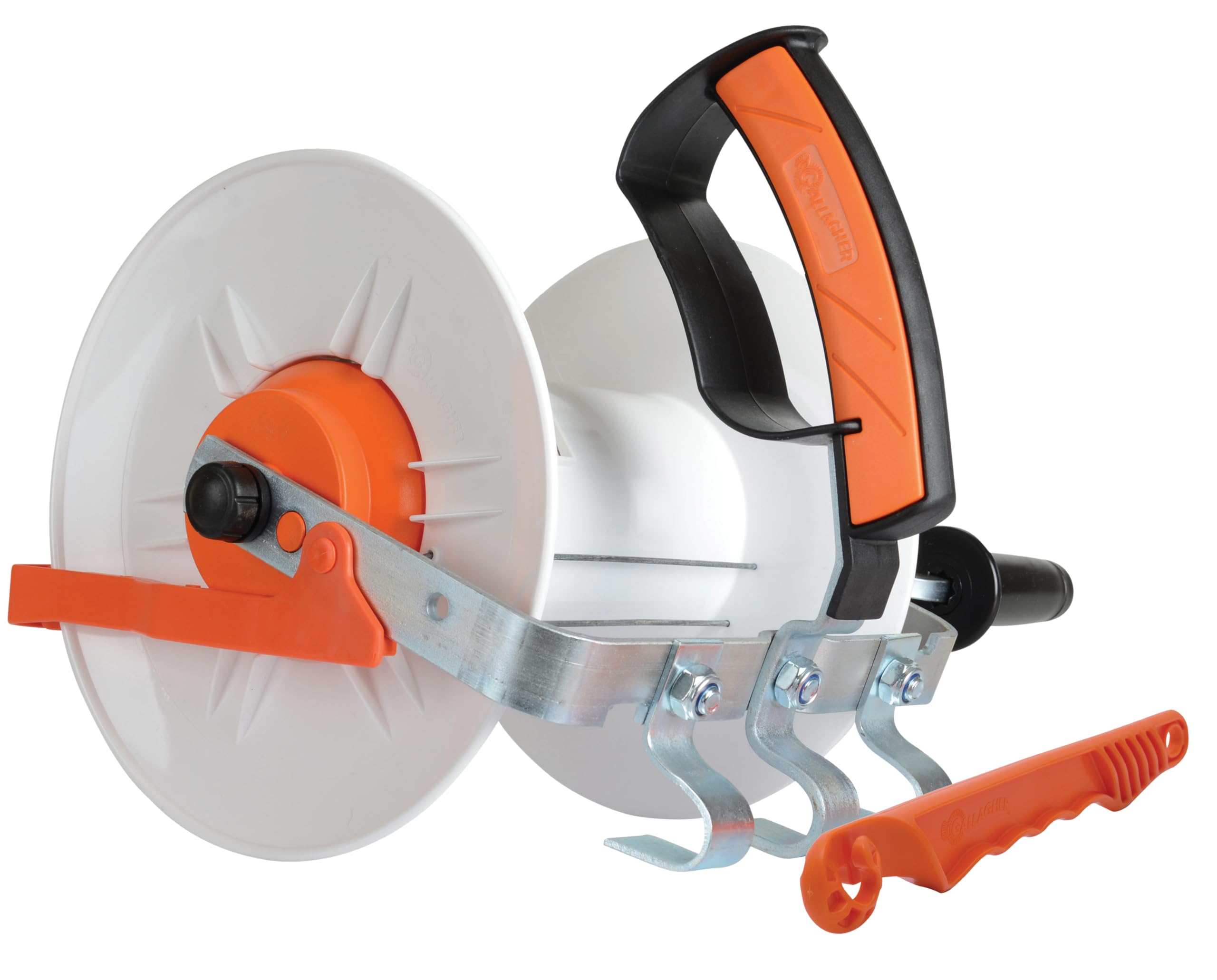 Gallagher Large Geared Electric Fence Reel - Heavy Duty Portable Electric Fencing System for Livestock & Farm Security | Weatherproof, Easy to Use for Pastures, Gardens & Agricultural Protection