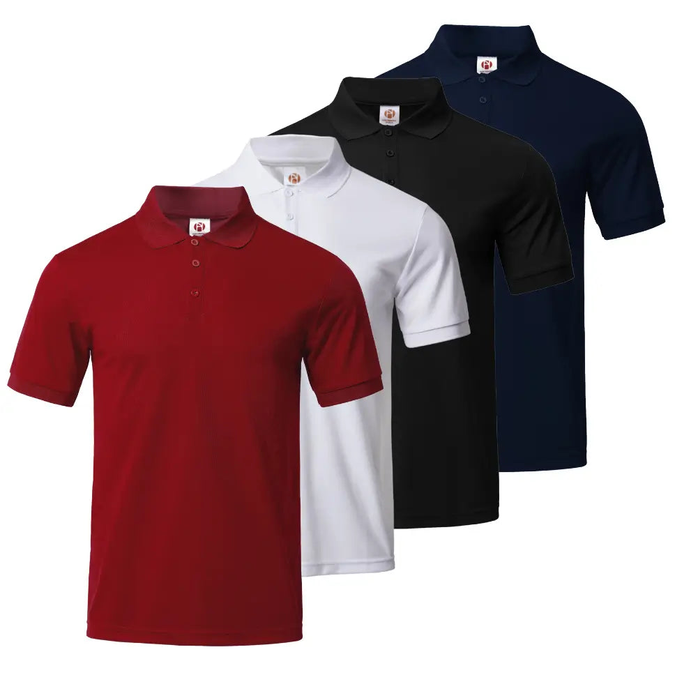 4 Pack Men's Collared Shirts - Comfortable Business Casual Button Down Shirts for Office, Work & Formal Events | Wrinkle Resistant & Breathable Fabric