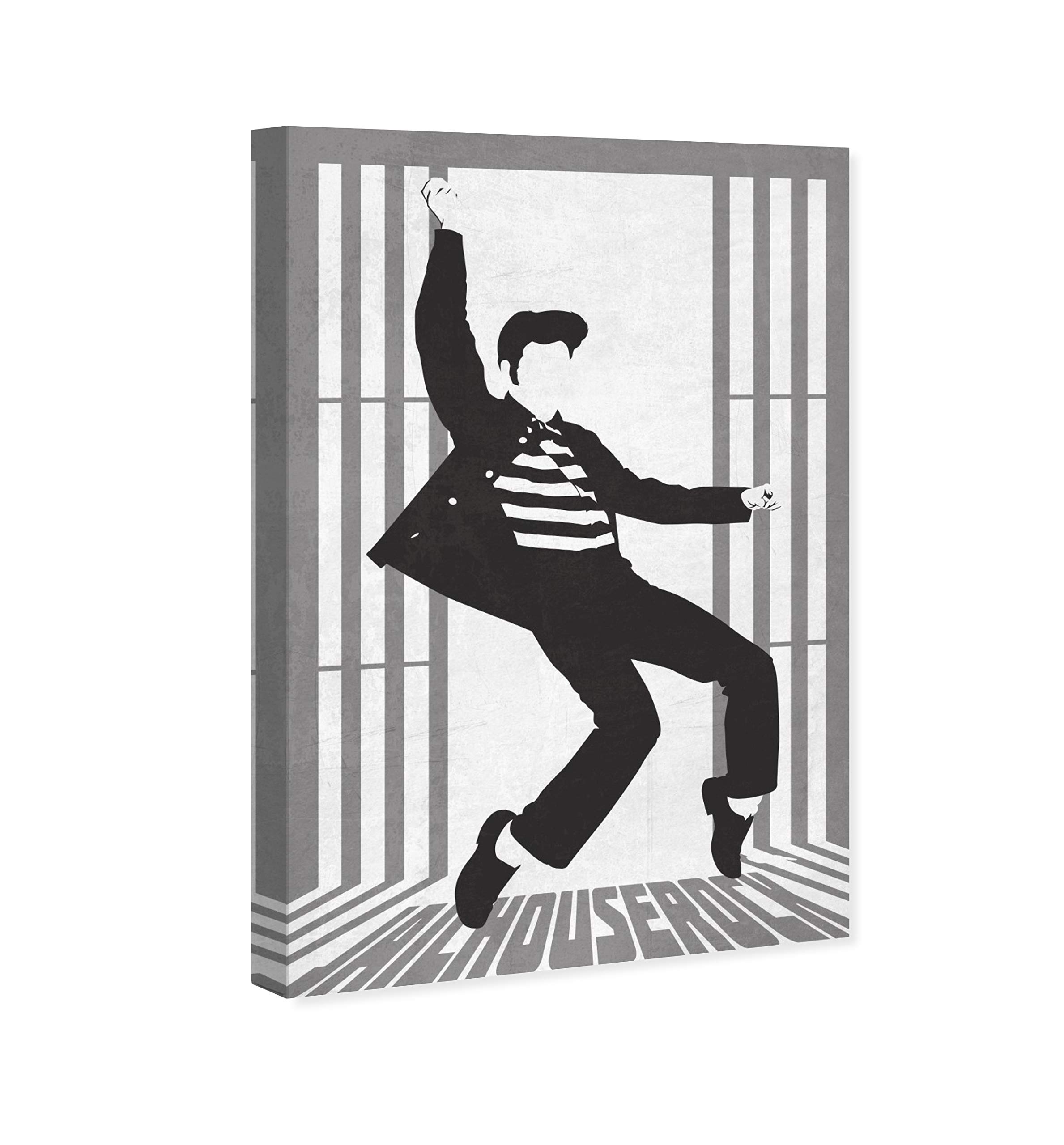 Oliver Gal 'Jail Rock' Dance Wall Art Canvas Print - 16x24 Inches Black & White Home Decor - Perfect for Living Room, Bedroom & Office Wall Decor