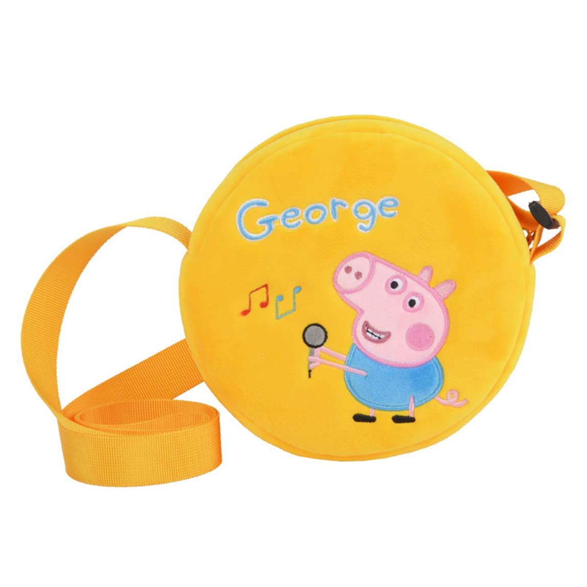 Peppa Pig & George Plush Coin Purse - Cute Mini Bag for Kids, Candy Holder, Gift for Girls & Boys (Orange, George Sings) - Perfect for School, Parties & Daily Use