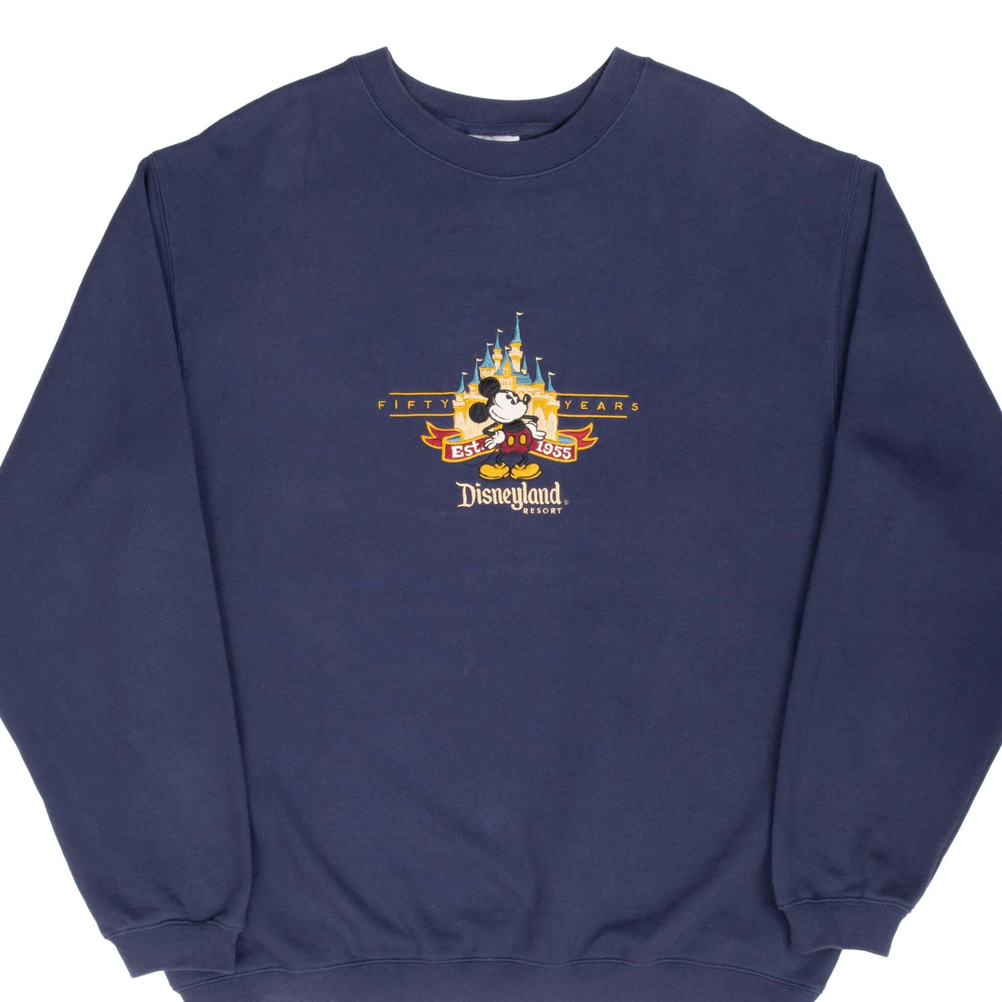 Vintage Disneyland Resort 50th Anniversary 2005 Sweatshirt - Large Size, Unisex, Retro Disney Collectible for Theme Park Fans & Disney Enthusiasts - Perfect for Casual Wear, Disney Trips & Nostalgic Gift Giving
