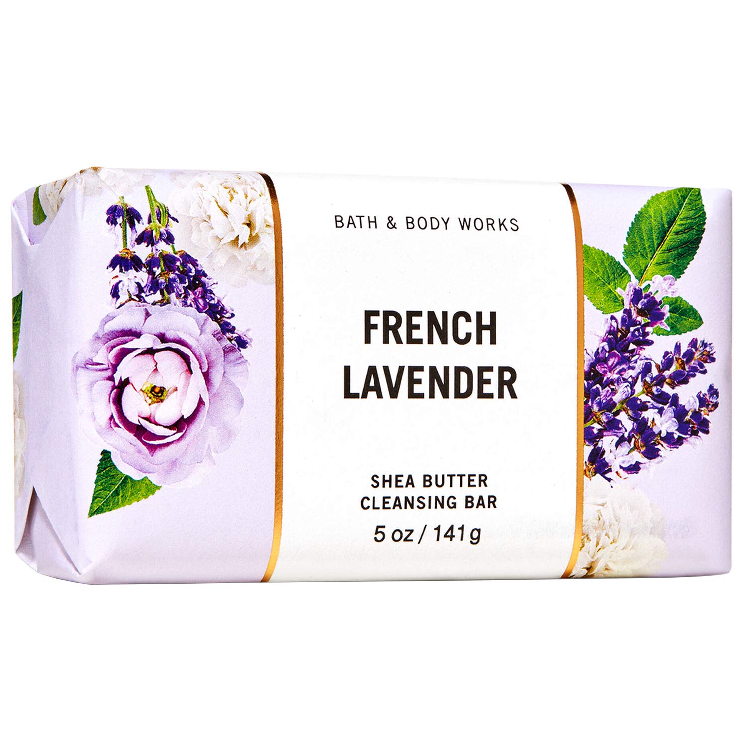 Bath & Body Works Shea Butter Cleansing Bar - French Lavender Scented Soap for Dry Skin | Moisturizing & Gentle Body Wash | Perfect for Relaxing Baths & Spa Nights at Home