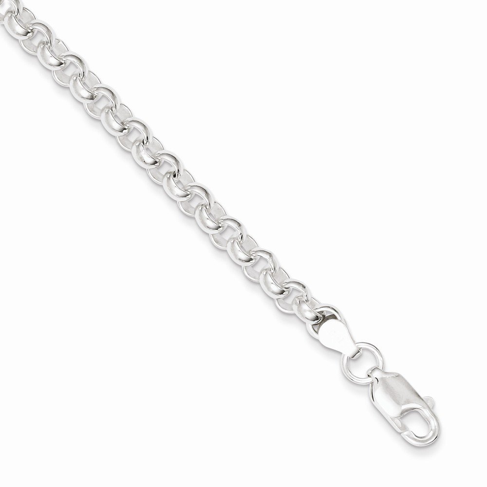 Sterling Silver 5mm Rolo Chain Necklace for Women & Men - Durable 925 Silver Jewelry for Everyday Wear, Gifts & Layering