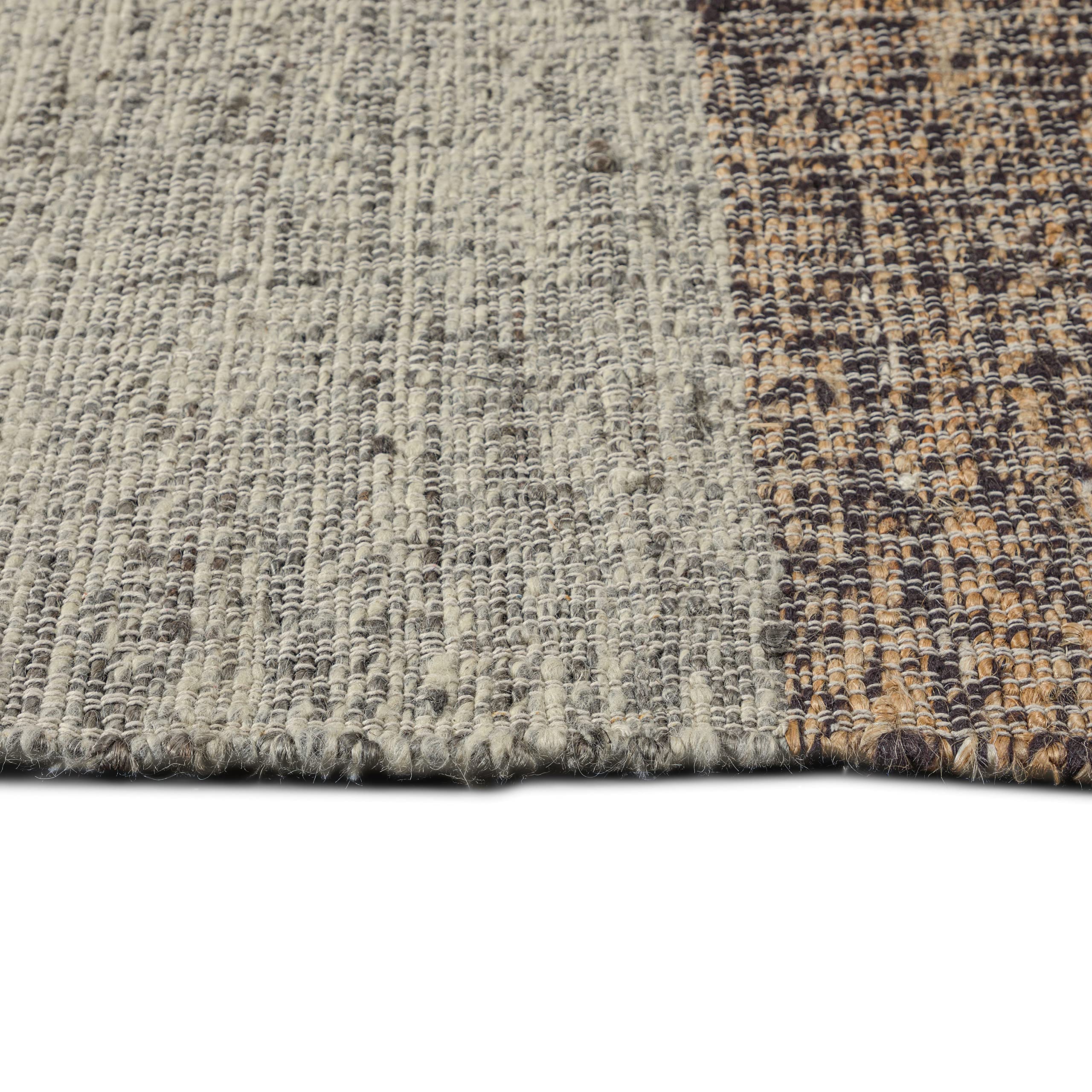 SIMPLIHOME Marlatt 6x9 Area Rug - Modern Natural & Gold Contemporary Rug for Living Room, Bedroom, Dining Room - Soft Floor Covering for Home Decor & Cozy Spaces