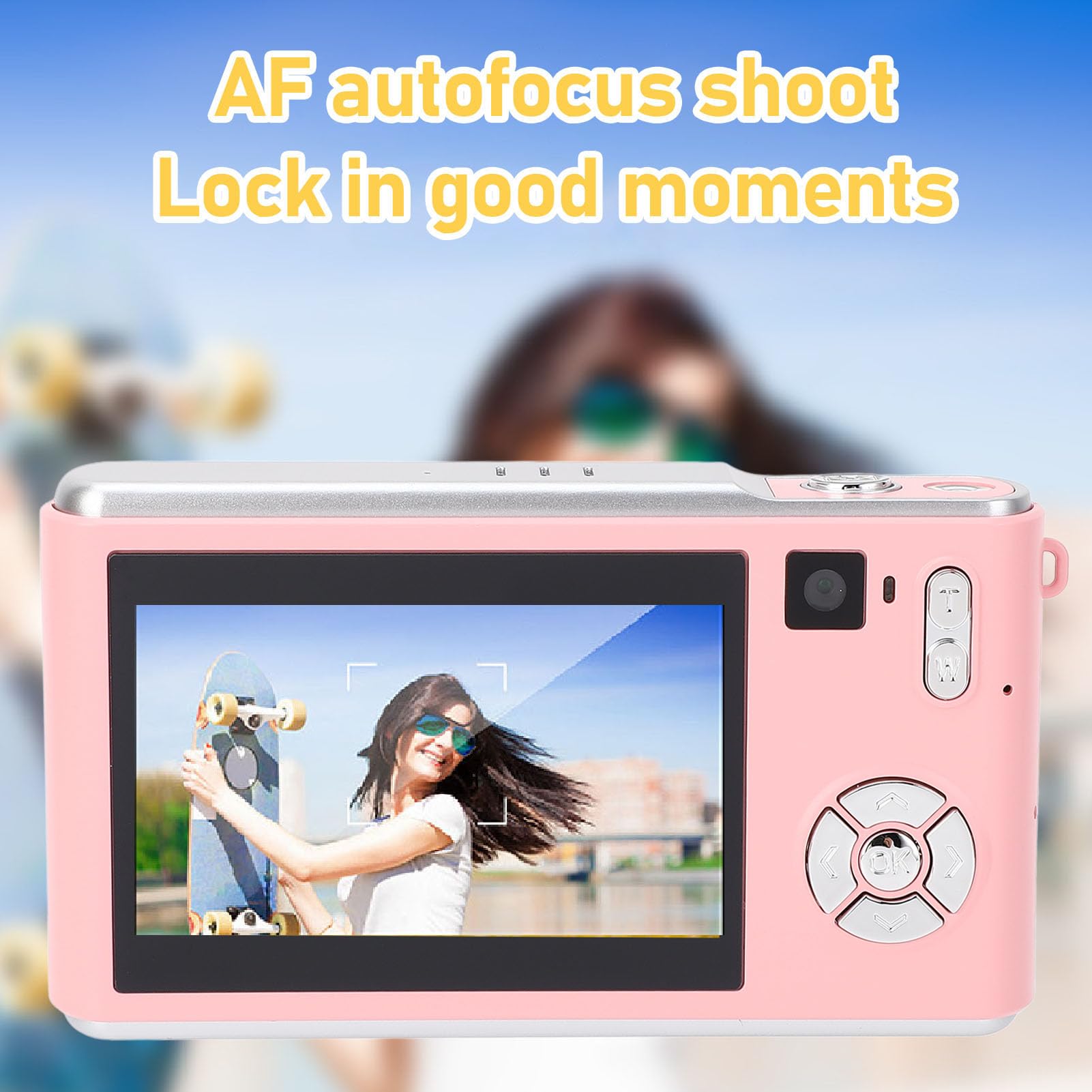 36MP 1080P HD Digital Camera for Photography & Vlogging - Dual Lens Auto Focus Compact Camera with 3
