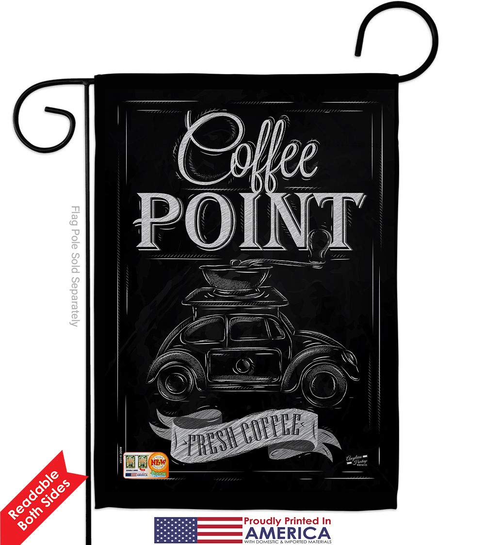 Coffee Garden Flag Set - Double-Sided Yard Banner for Home Decor