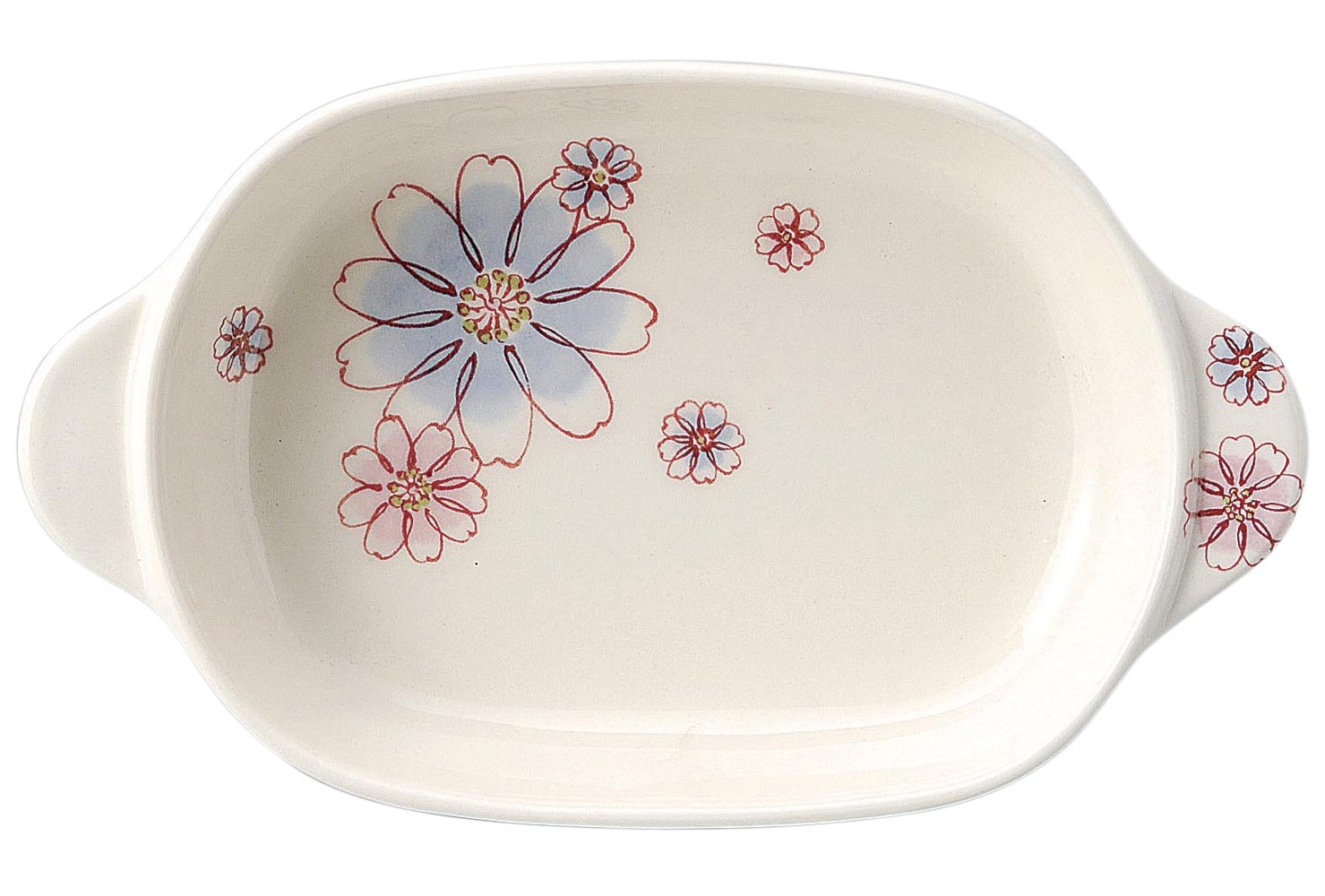 Banko Ware 14619 Blue Marie Au Gratin Dish - 8.7 Inch (22 cm) Oven & Microwave Safe Japanese Ceramic Baking Dish - Perfect for Lasagna, Casseroles & French Onion Soup