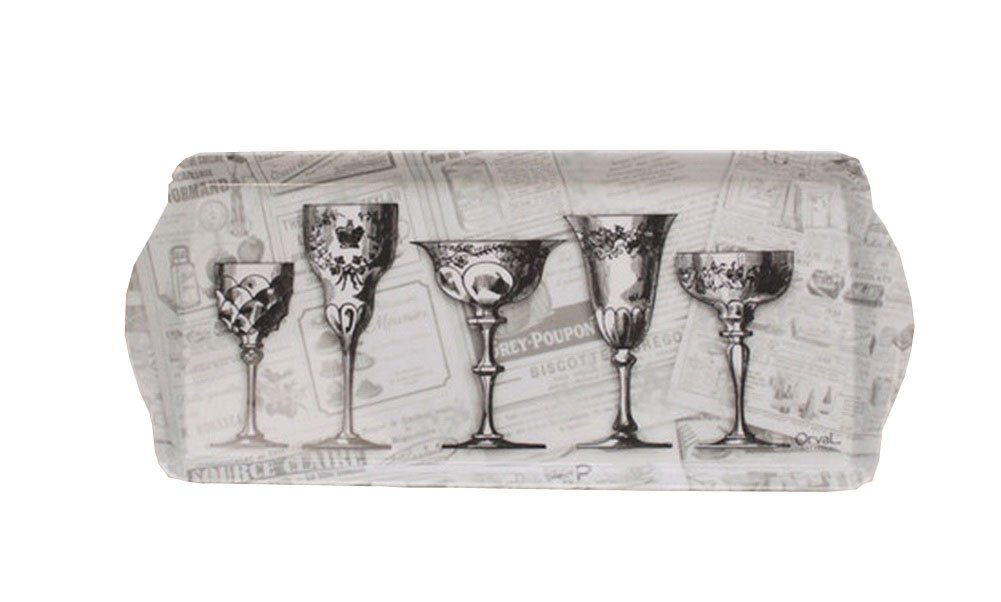 Premium Black Melamine Serving Tray - Durable Cake, Fruit & Drink Carrier for Home, Hotel & Party Use - Perfect for Entertaining, Dining & Wine Glass Display
