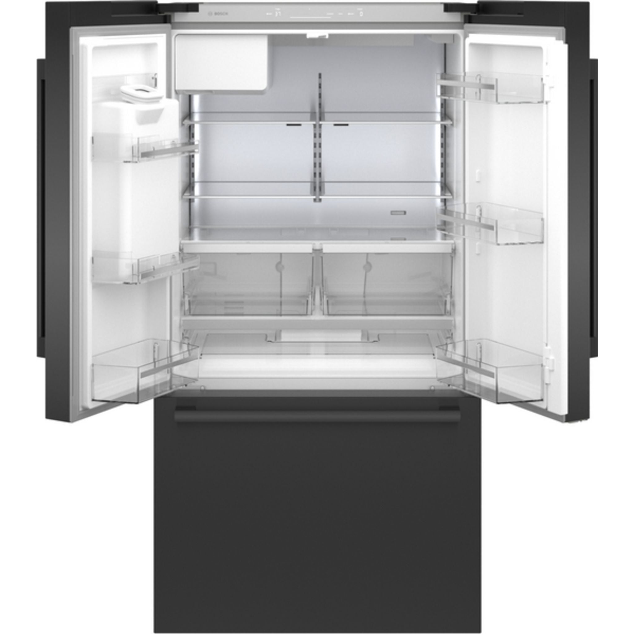 Bosch 36 Inch French Door Refrigerator (B36CD50SNB) - Black Stainless Steel, Energy Star Certified, Counter Depth Design for Modern Kitchens
