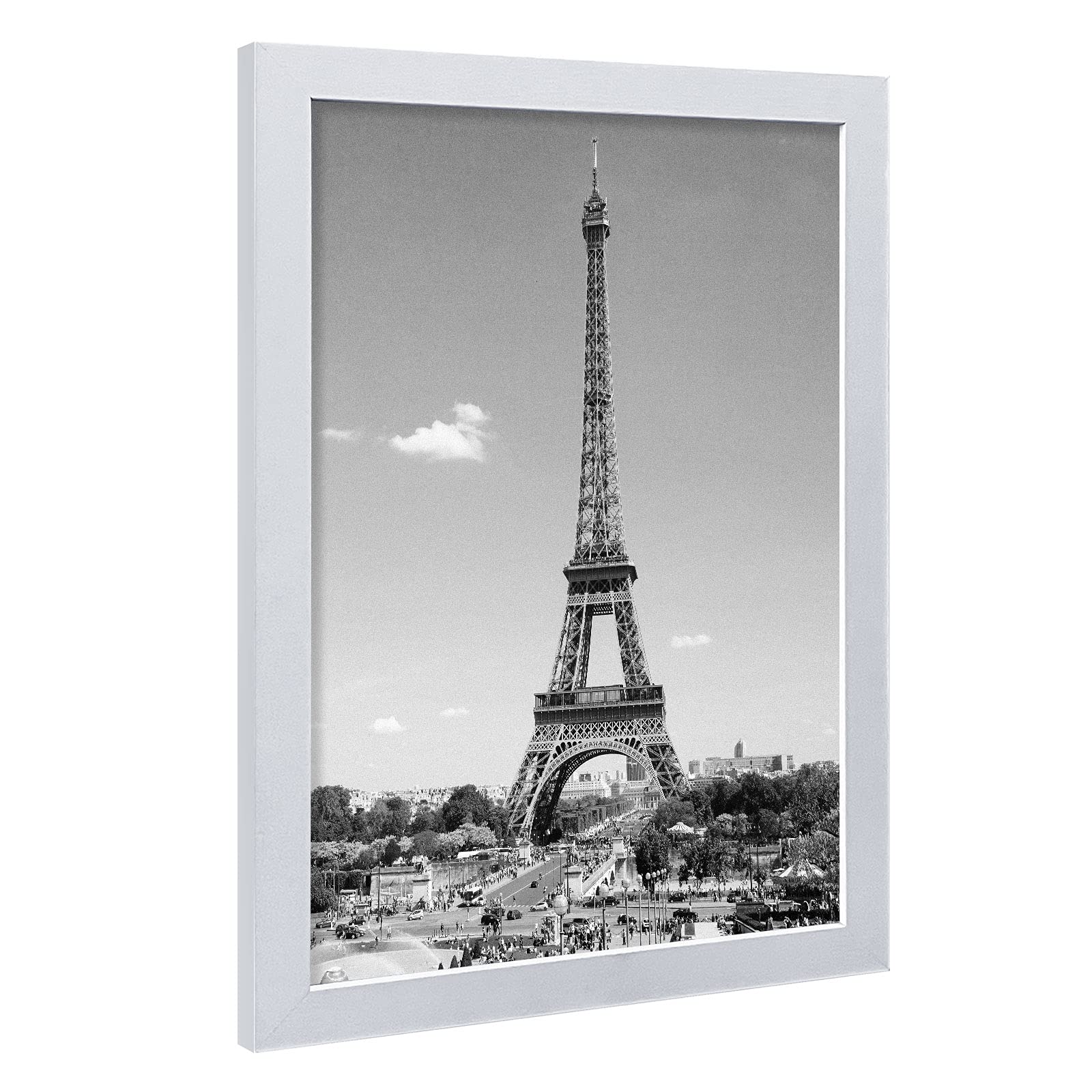 VCK 13x19 Inch White Poster Frames - 3 Pack Solid Wood Picture Frames for Wall Mounting, Hanging Art, Puzzles & Photos | Perfect for Home Decor, Office Display & Gift Giving
