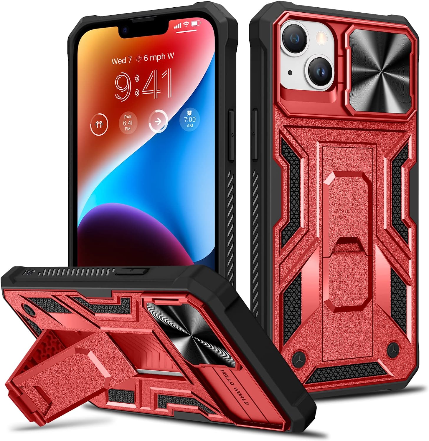 Premium iPhone 14 Plus Case with Slide Camera Cover - 6.7 Inch Shockproof Protective Phone Case in Purple | Perfect for Everyday Use, Travel & Outdoor Activities