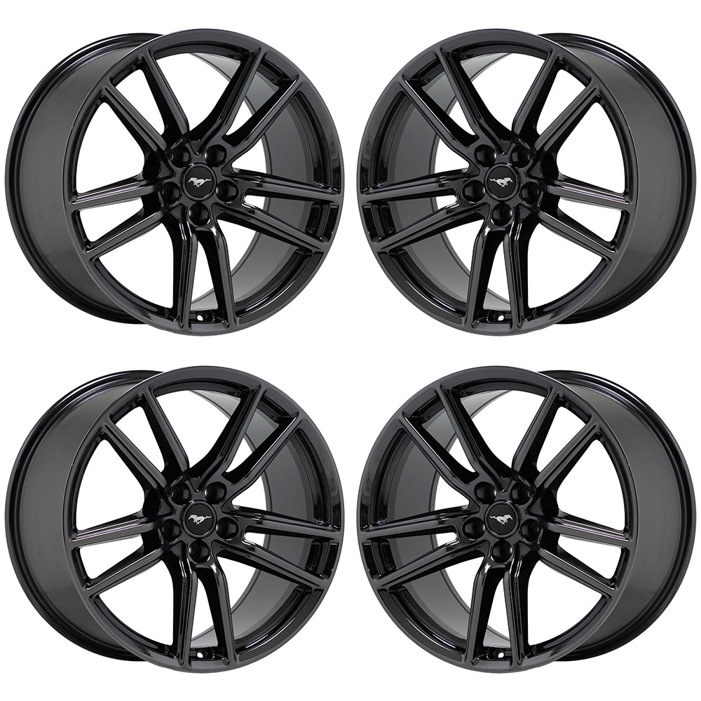 20 Ford Mustang Shelby GT500 Black Chrome Wheels OEM Set 10278 10279 - Direct Replacement for Enhanced Performance & Style - Perfect for Racing, Car Shows & Street Upgrades