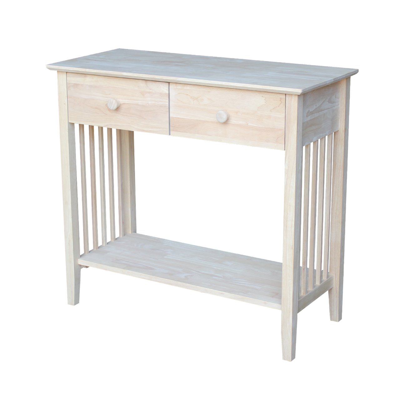 Unfinished Mission Style Server and Console Table by International Concepts - Perfect for Entryway, Dining Room, or Home Office Decor