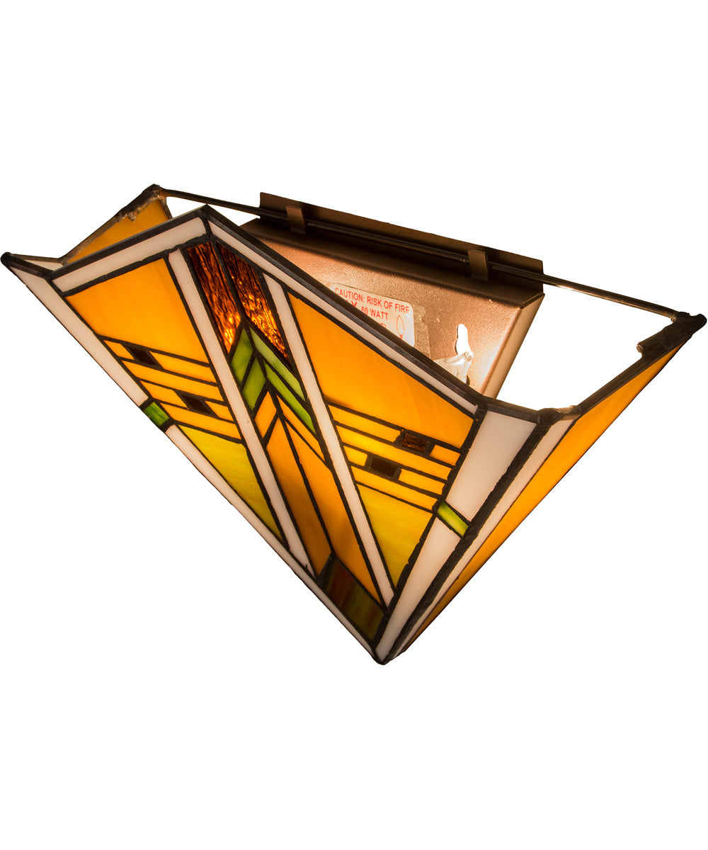 12W Abilene Single Light Wall Sconce in Brown - Perfect for Bedroom, Hallway, and Living Room Lighting Decor