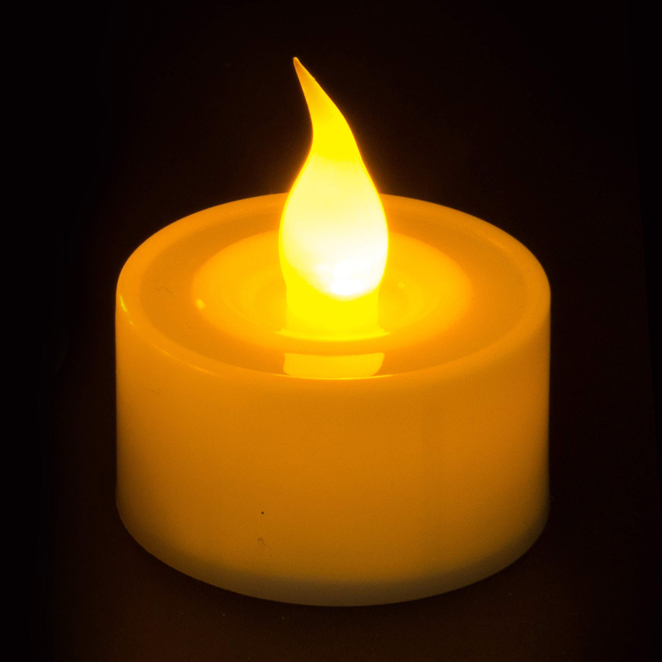 FURORA LIGHTING Ivory White LED Tealight Candles - Pack of 20 Flameless Flickering Battery Operated Candles for Home Decor, Wedding, Party & Holiday - 1.5