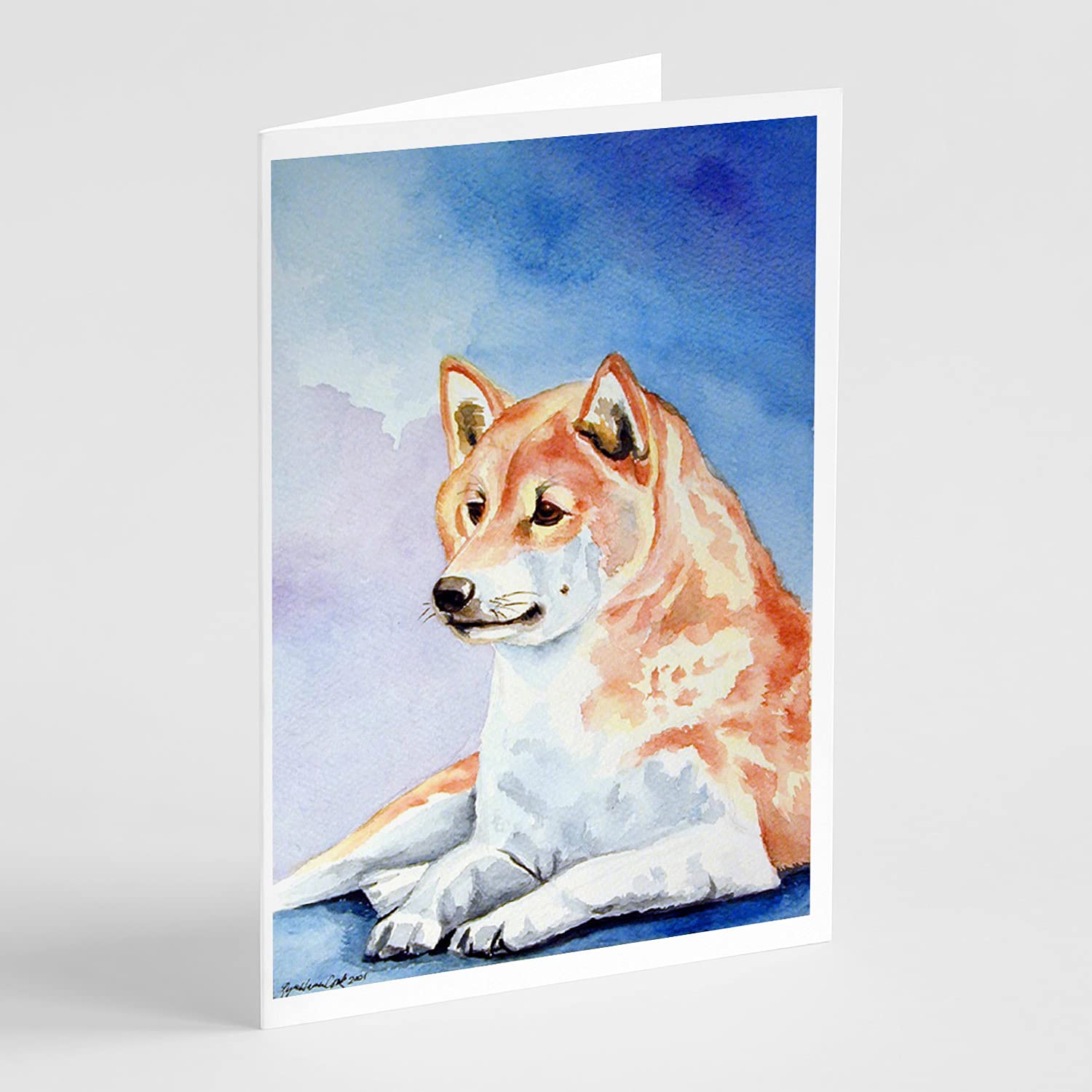 Shiba Inu Greeting Cards - Pack of 8 Blank A7 Note Cards (5x7 Inches) with Envelopes | Cute Japanese Dog Design | Perfect for Birthday Wishes, Thank You Notes & Special Occasions