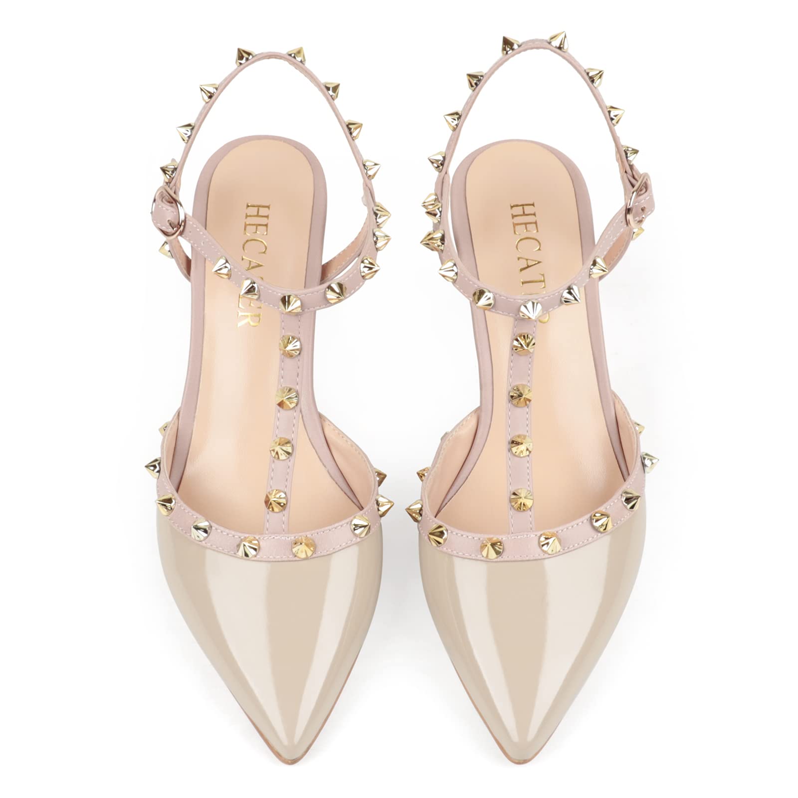 Women's Strappy Kitten Heel Sandals - Slingback Closed Toe Pumps for Work, Party & Wedding | Comfortable Dress Shoes for Office & Evening Events