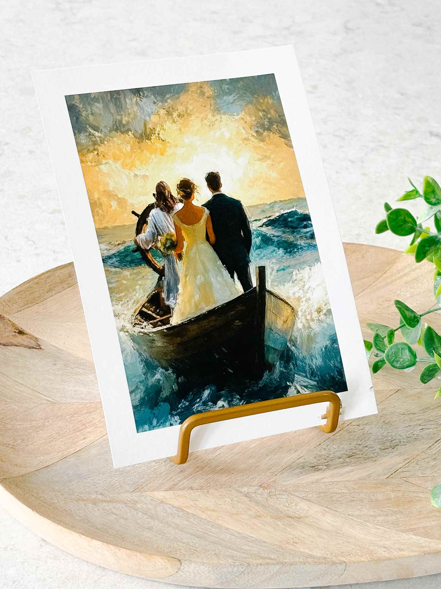 Guided by Him Christian Wall Art Print - Inspirational Scripture Decor for Home, Office & Church