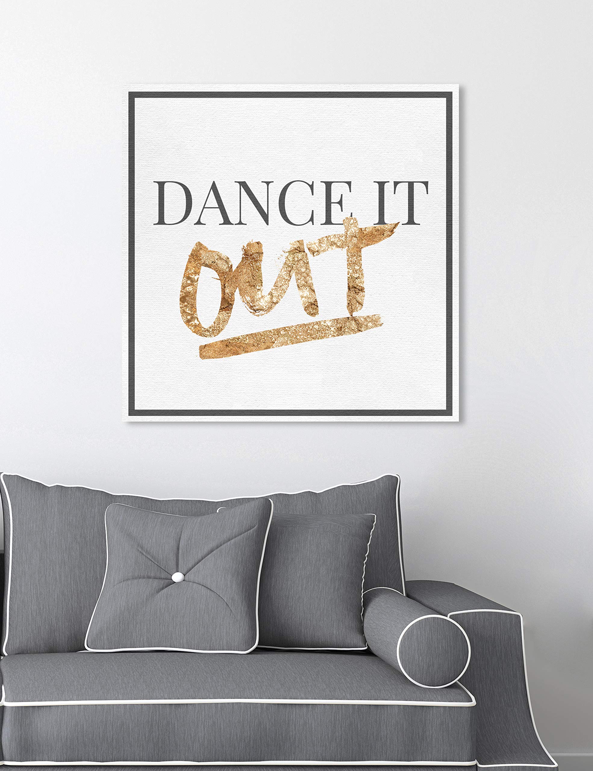 Oliver Gal Artist Co. Gold & Black Typography Wall Art Canvas Print - 20